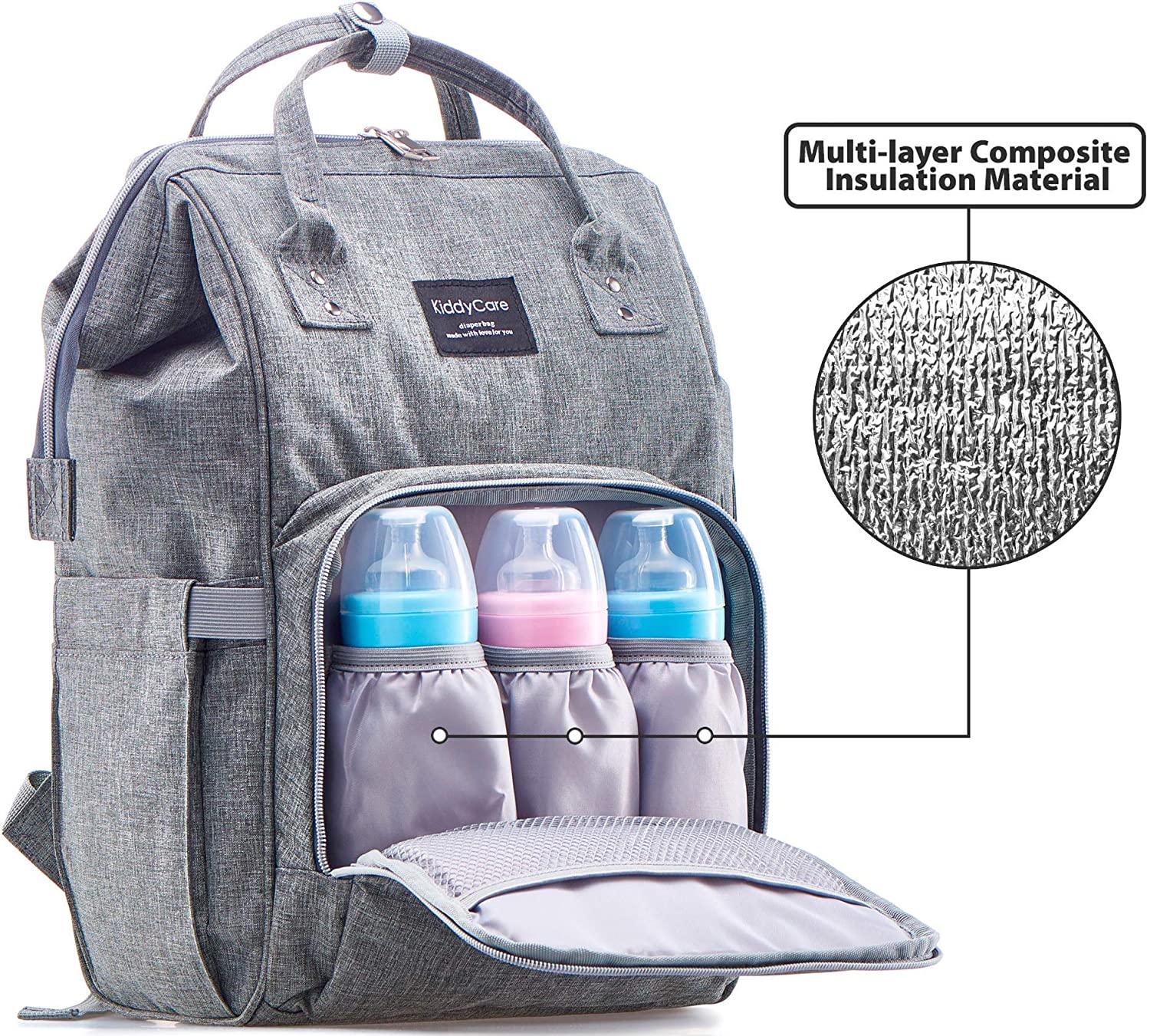 KiddyCare Diaper Bag Backpack + Adjustable Shoulder Straps