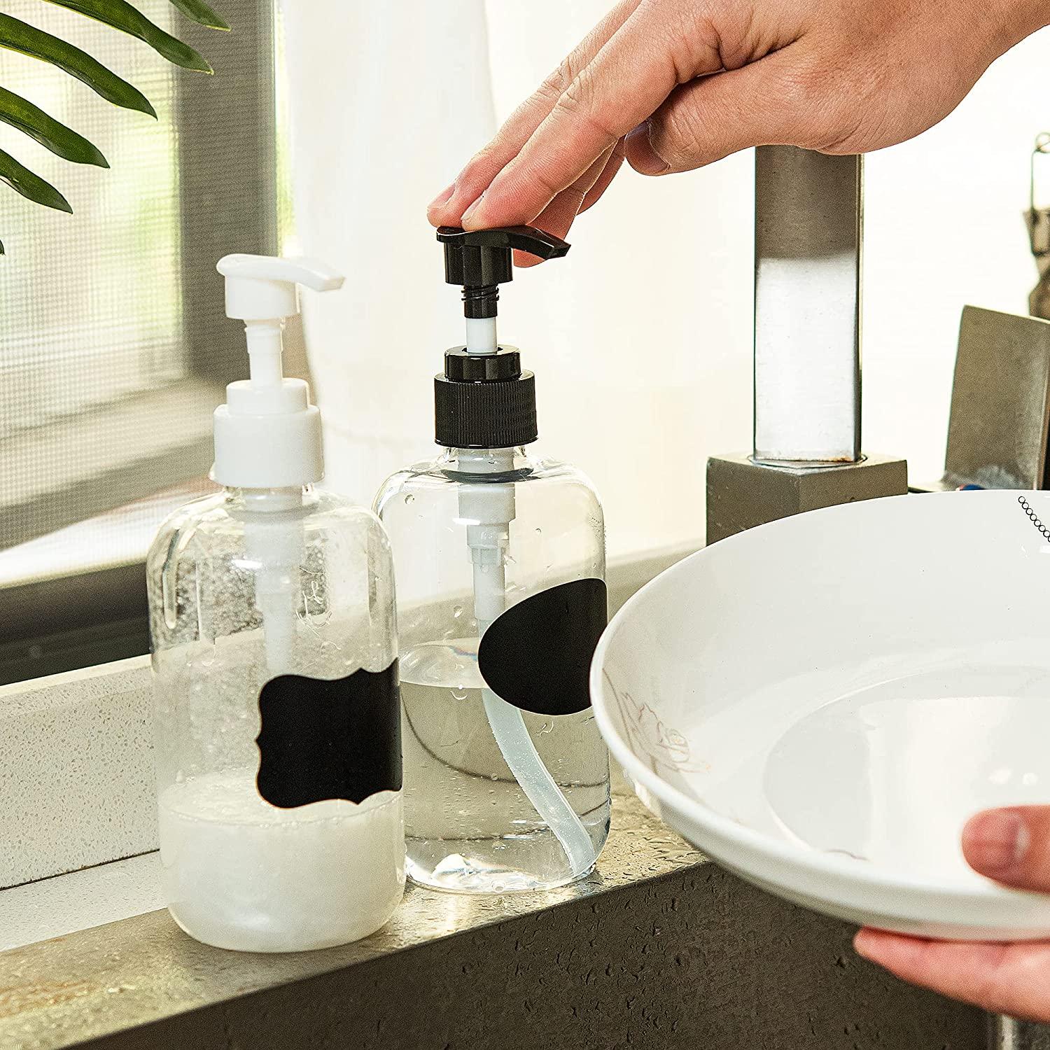 Nagma Lockable Pump Bottles Dispenser 8 oz, Pack of 2Clear Plastic