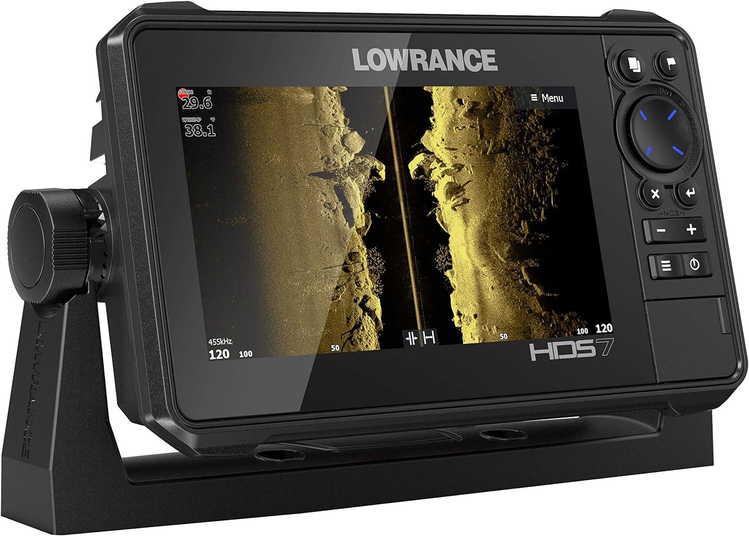 Lowrance HDS-Live Fish Finder Multi-Touch Screen Live Sonar Compatible  Preloaded C-MAP US Enhanced Mapping HDS-7 Live No Transducer Sonar  Fathometer