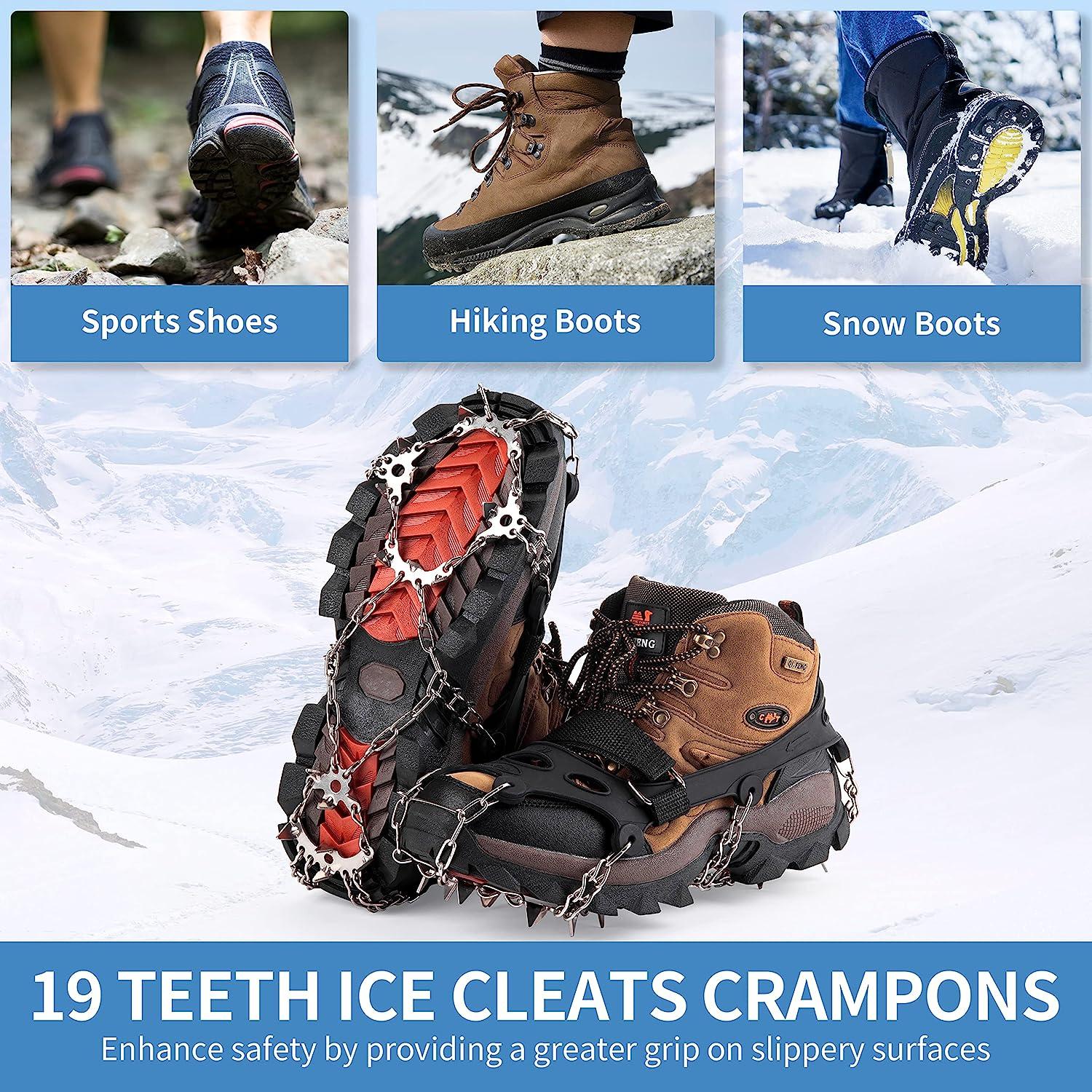 Crampons Grips For Walking On Ice SHARKMOUTH Ice Cleats 19