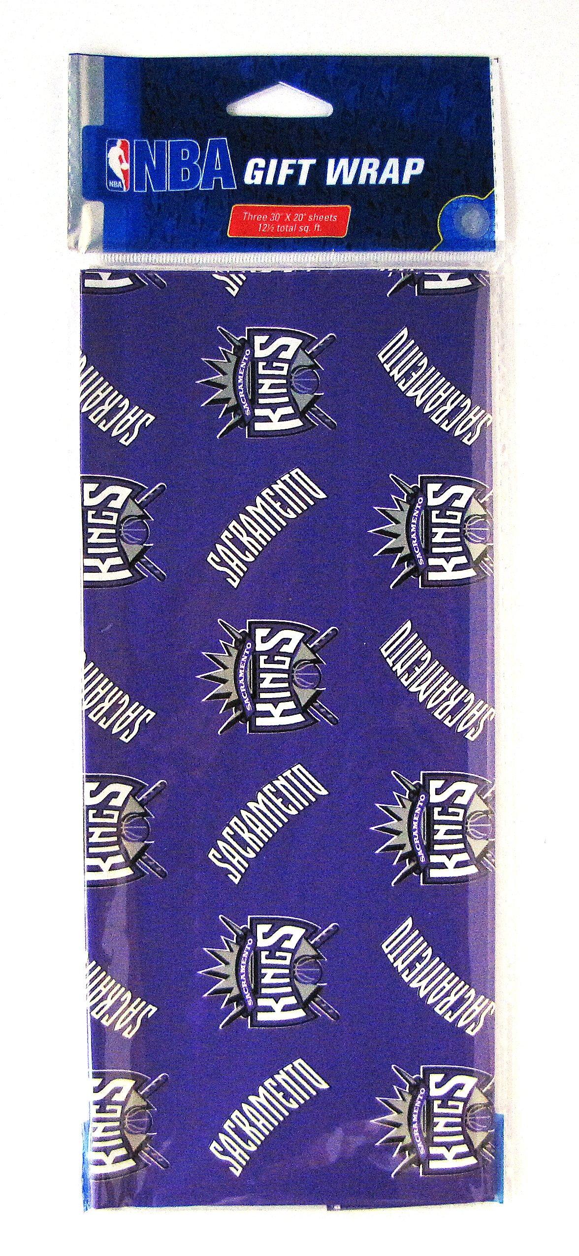 NBA Sacramento Kings Wrapping Paper - Officially Licensed Gift Wrap ...
