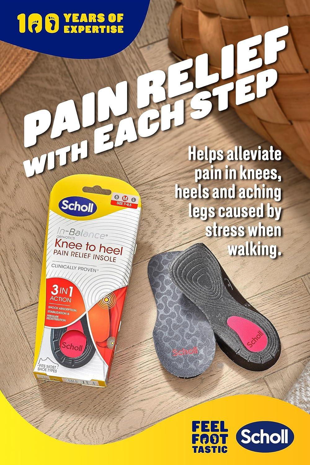 Scholl Heel Heel Pain Relief Insoles Scholl Orthotic Insole For Knee