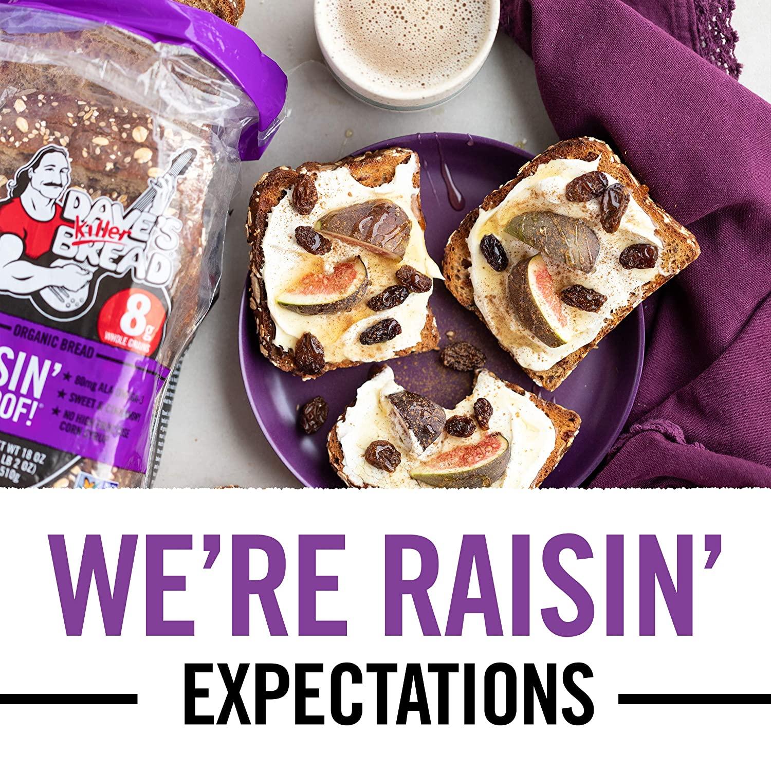 Dave's Killer Bread Organic Cinnamon Raisin Bread 18 oz Loaf