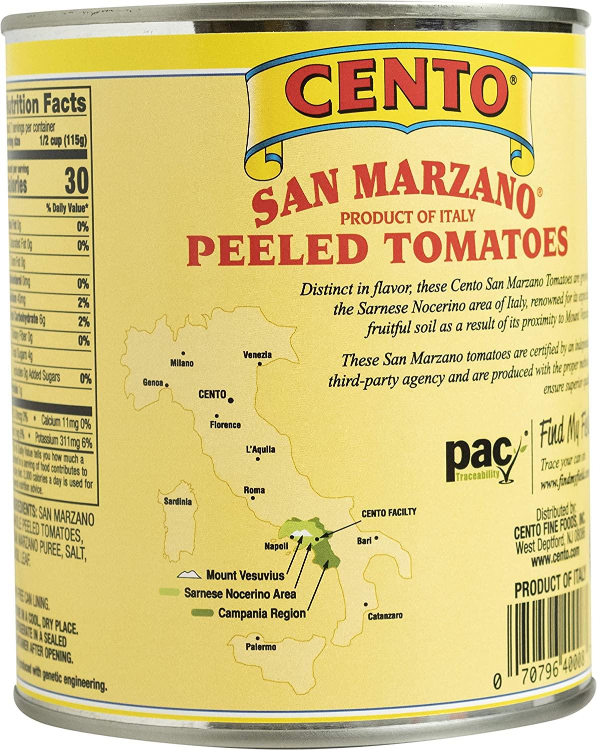 Cento San Marzano Peeled Tomatoes 28 oz Authentic Italian Taste