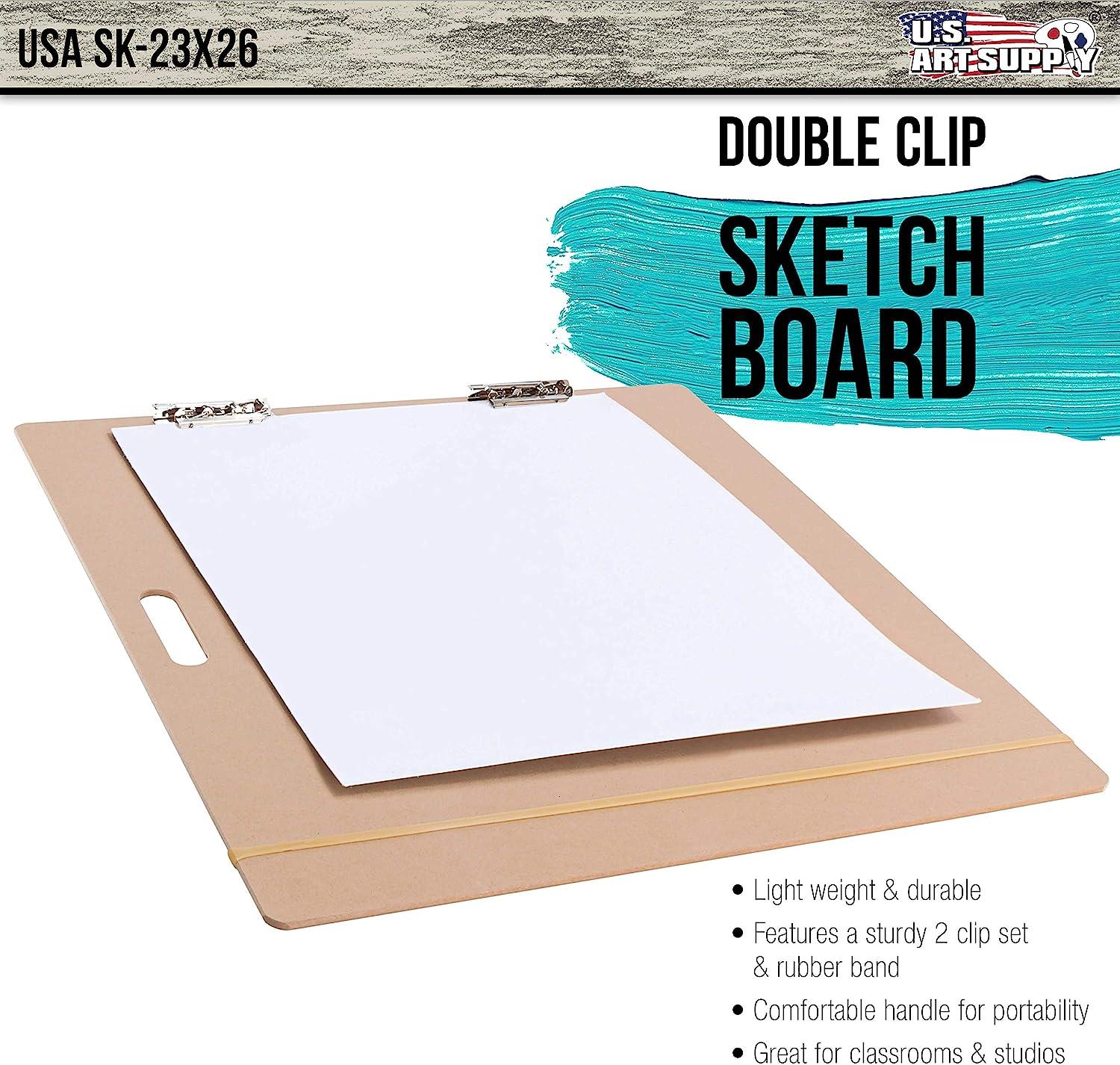 U.S. Art Supply 23 x 26 Artist Sketch Tote Board - Great for Classroom,  Studio or Field Use 23x26