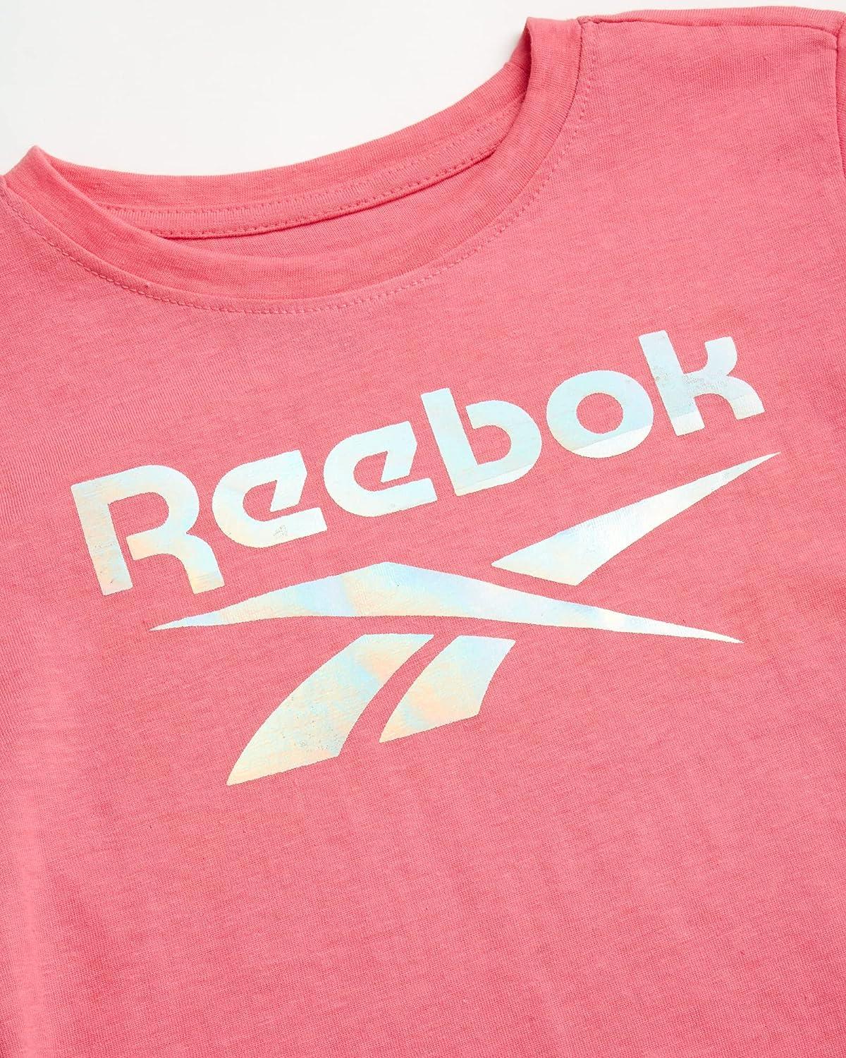 Reebok Girls' T-Shirt - 2 Pack Short Sleeve Fashion Tee Kids