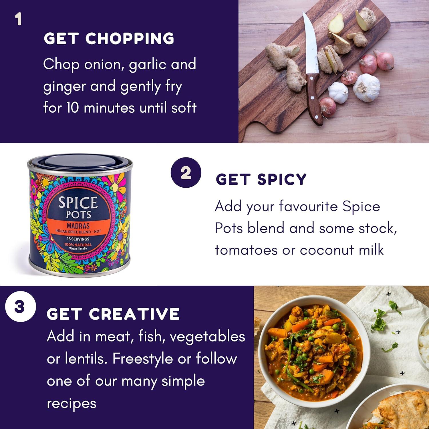 Spice Pots Madras Curry Powder 100% Natural Ingredients