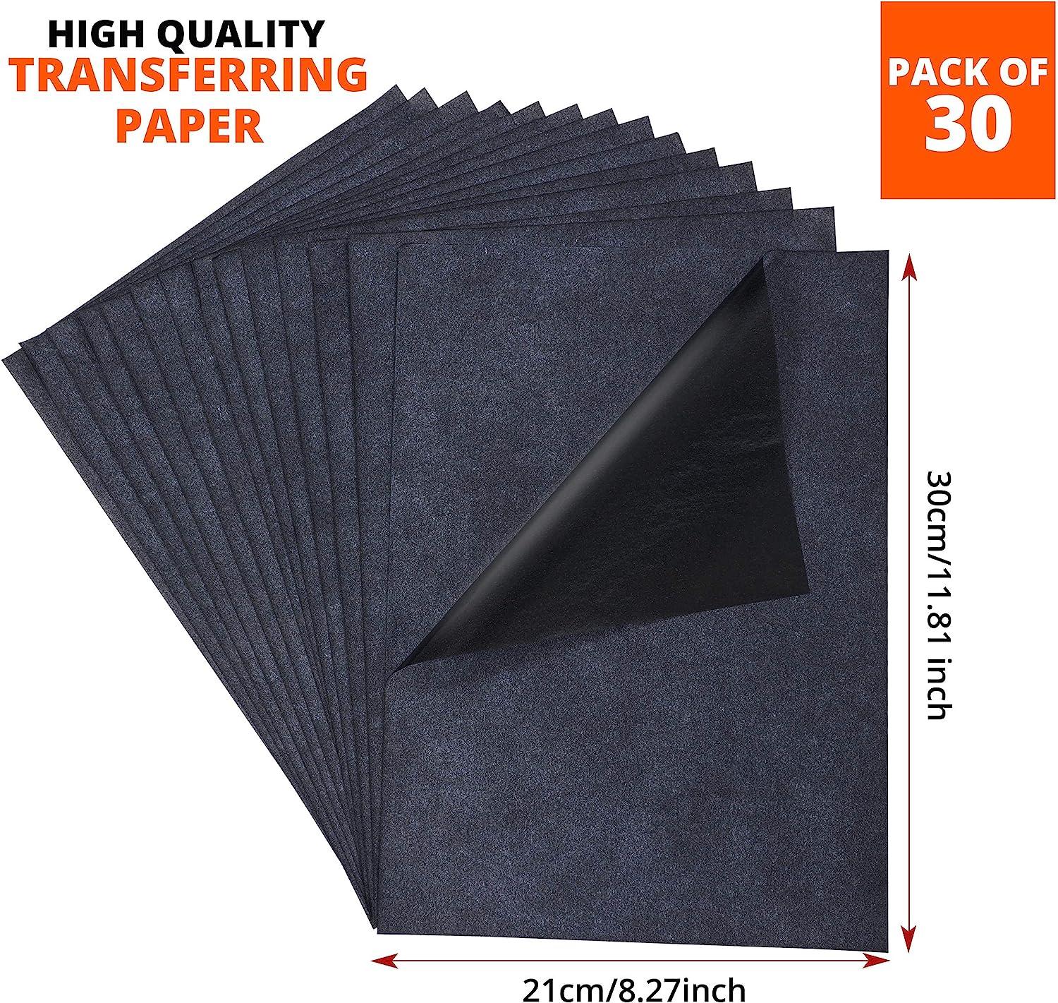 Paperzoid 30Pack Carbon Paper for Tracing Patterns and Sketches, (8