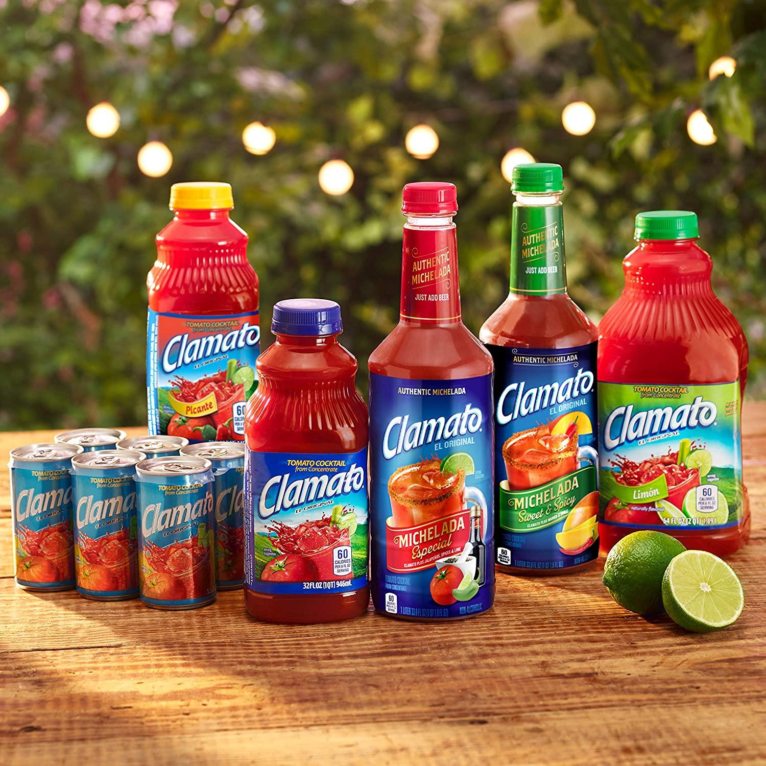Clamato Picante Tomato Cocktail, 64 fl oz bottles (Pack of 8 ...