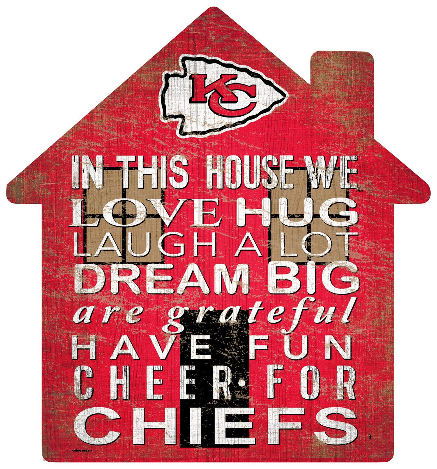 Kansas City Chiefs Wood Celebration Stack 24" Sign - Fan Creations GA