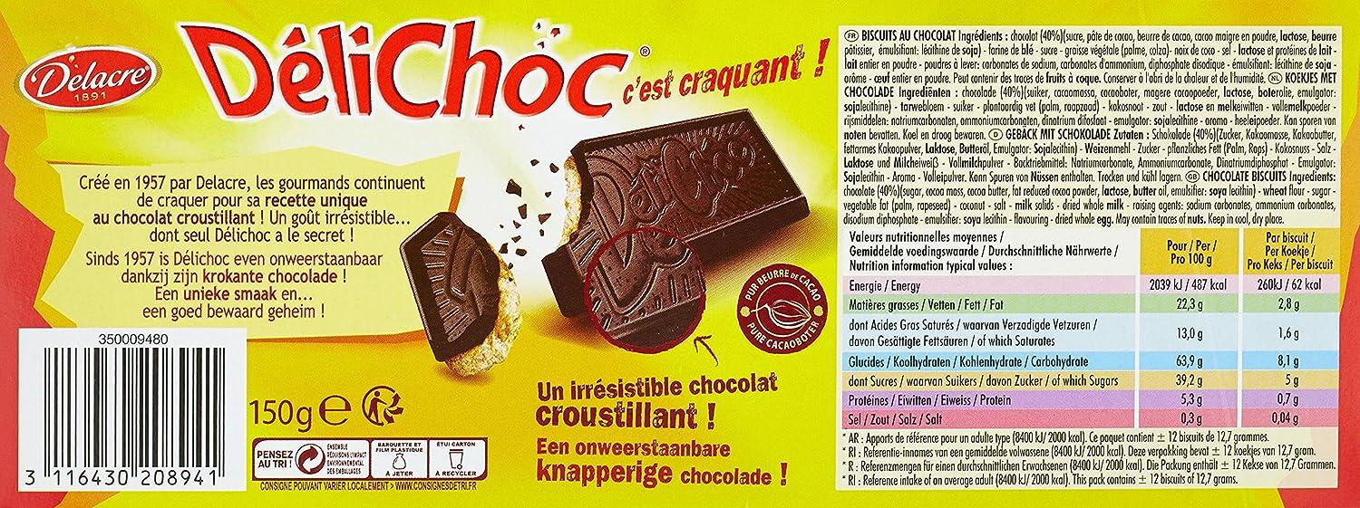 Delacre Cookies Crunchy Chocolate Dark Delacre Biscuits Delacre