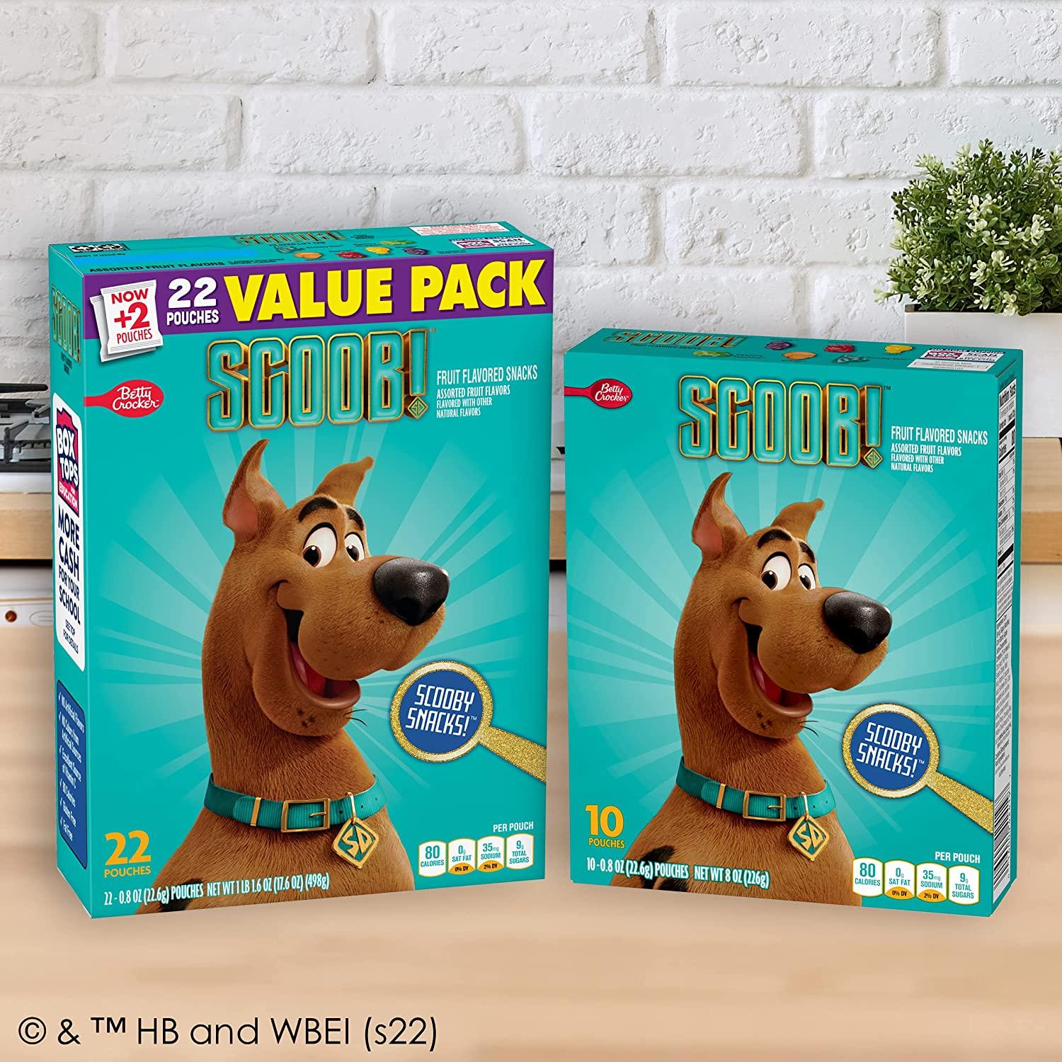 Scooby Doo Fruit Flavored Snacks, Gummy Treat Pouches, Value Pack, 22 ct