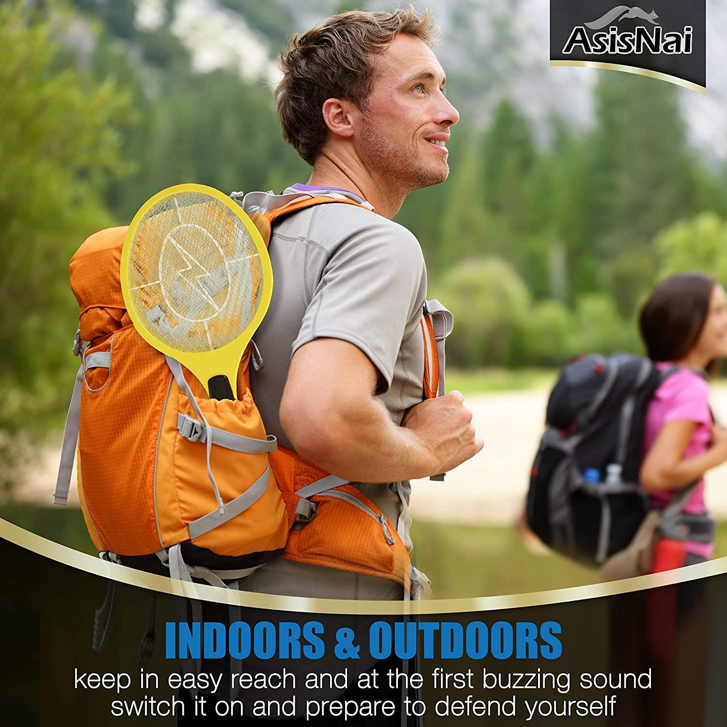 ASISNAI Bug Zapper 18" Electric Fly & Mosquito Swatter Racket Outdoor