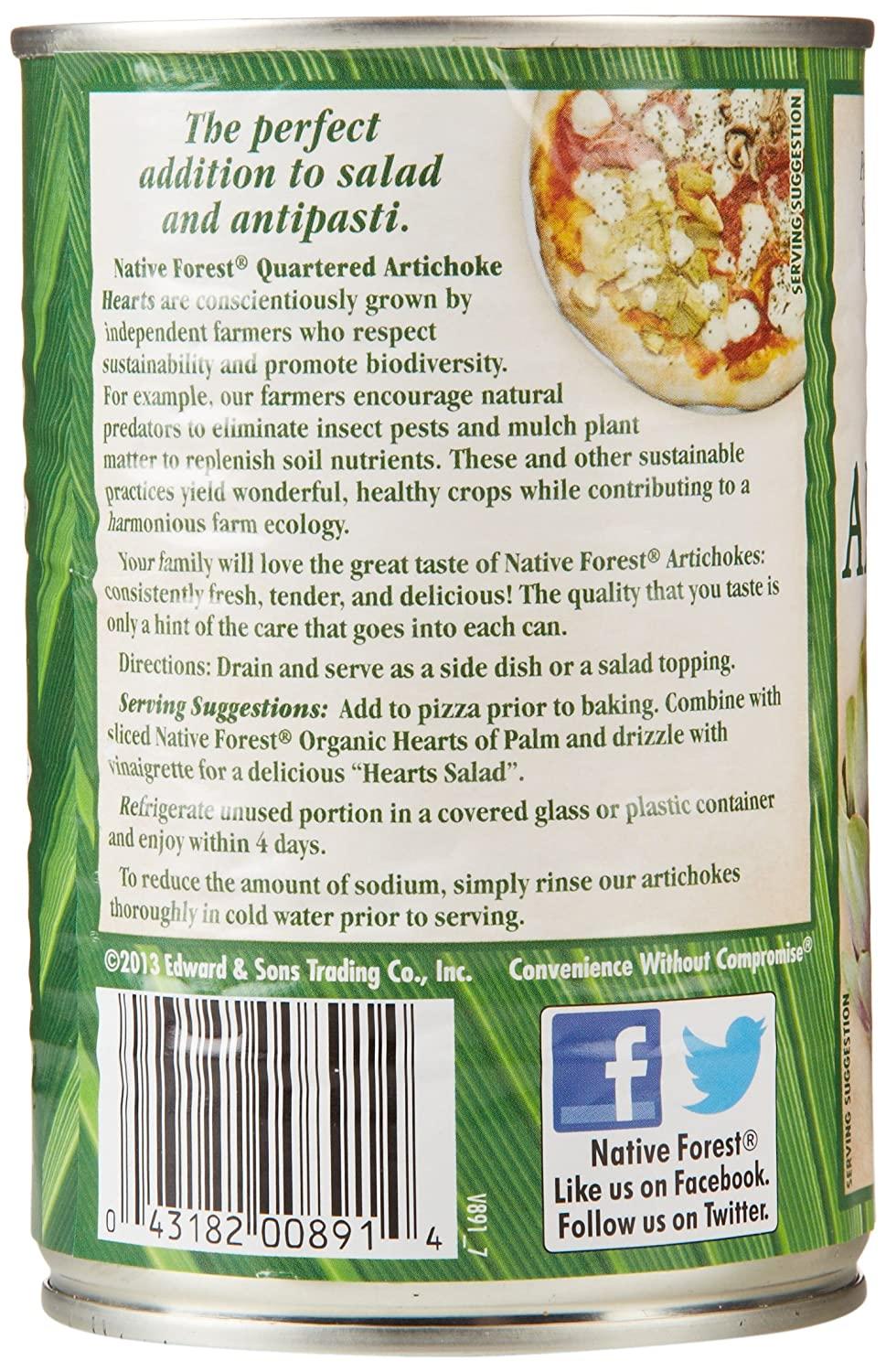 Native Forest Artichoke Hearts, Quartered, 14 Ounces