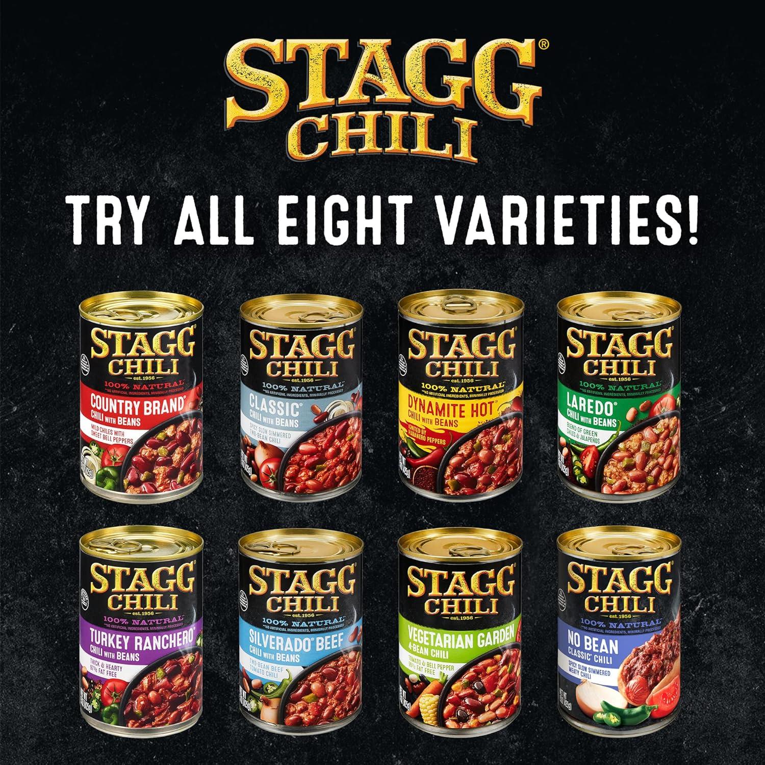 Stagg Country Brand Chili with Beans 15 Ounce (Pack of 12)