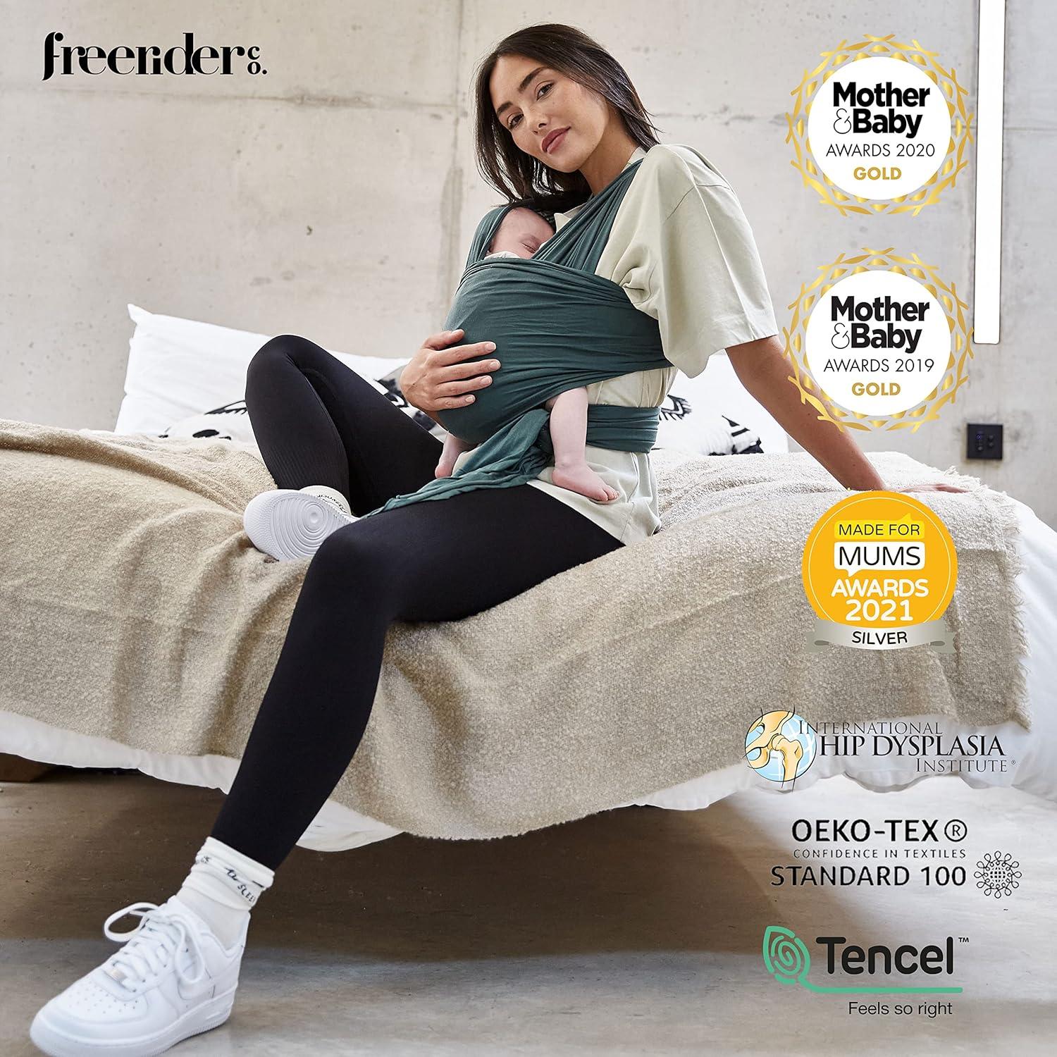 Freerider Co. Baby Sling Stretchy Baby Wrap Carrier Newborn 30lbs