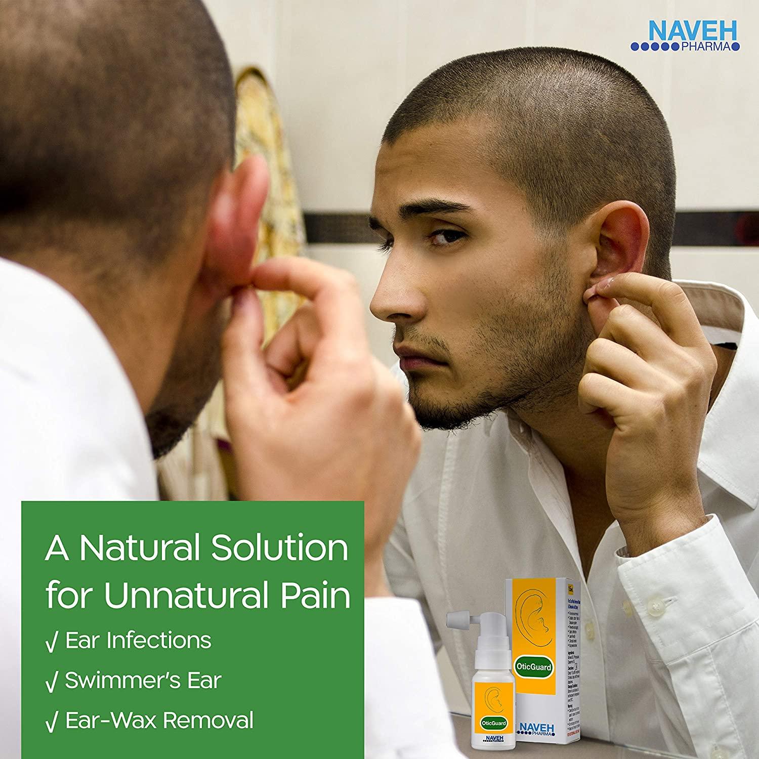 NAVEH PHARMA Otic Guard Natural Ear Spray 3 in 1 HerbalOil Blend for