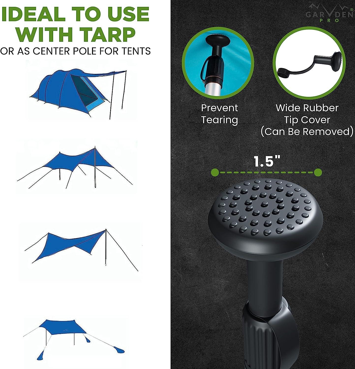 Adjustable Telescoping Tarp Poles with Pegs & Ropes | Portable Aluminum Rods  for Tent Fly, Awning, Camping & Hiking | Buy Now with Express International  Delivery | GoSupps.com