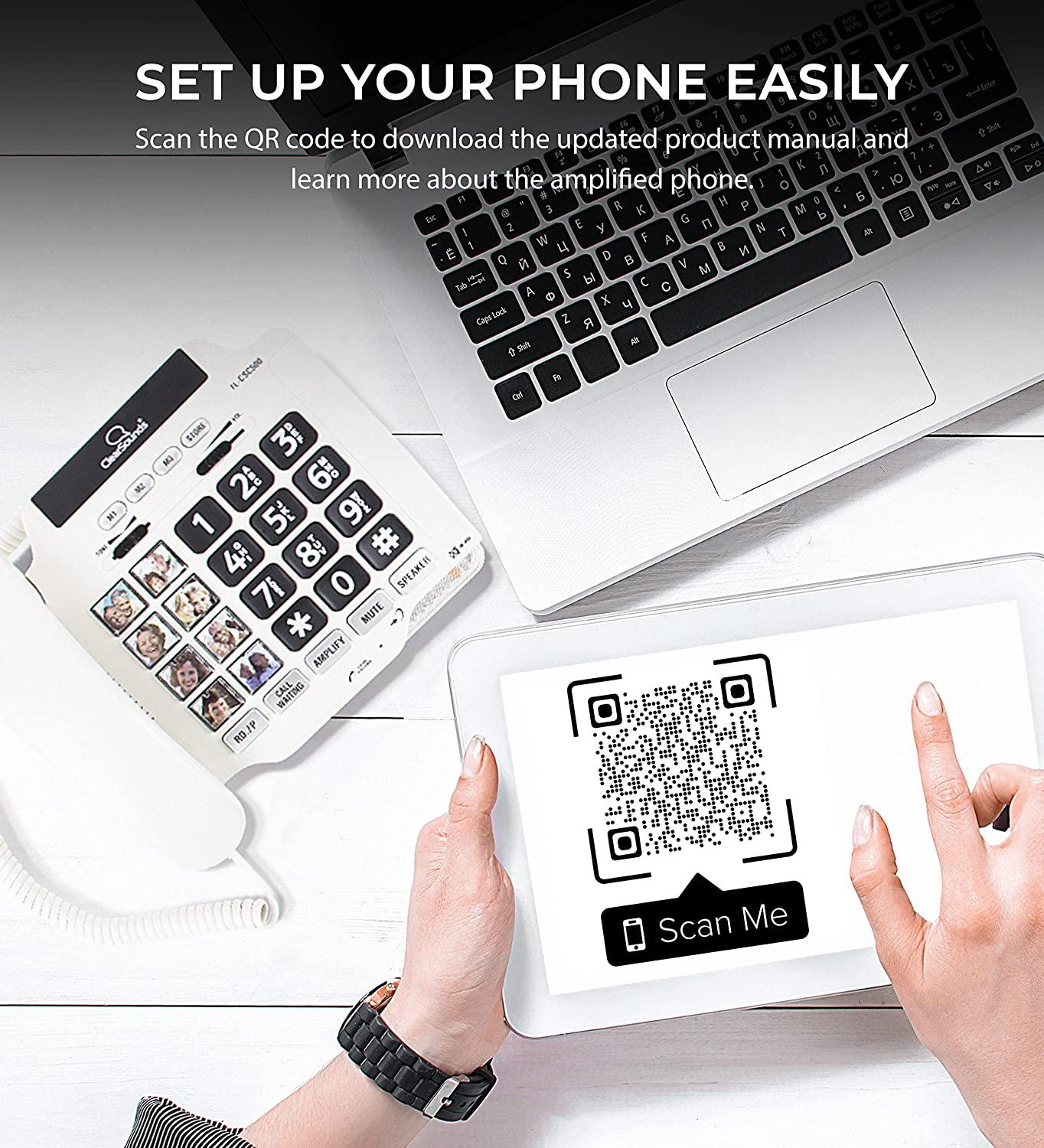 ClearSounds CSC500 Amplified Landline Phone with Speakerphone and Photo