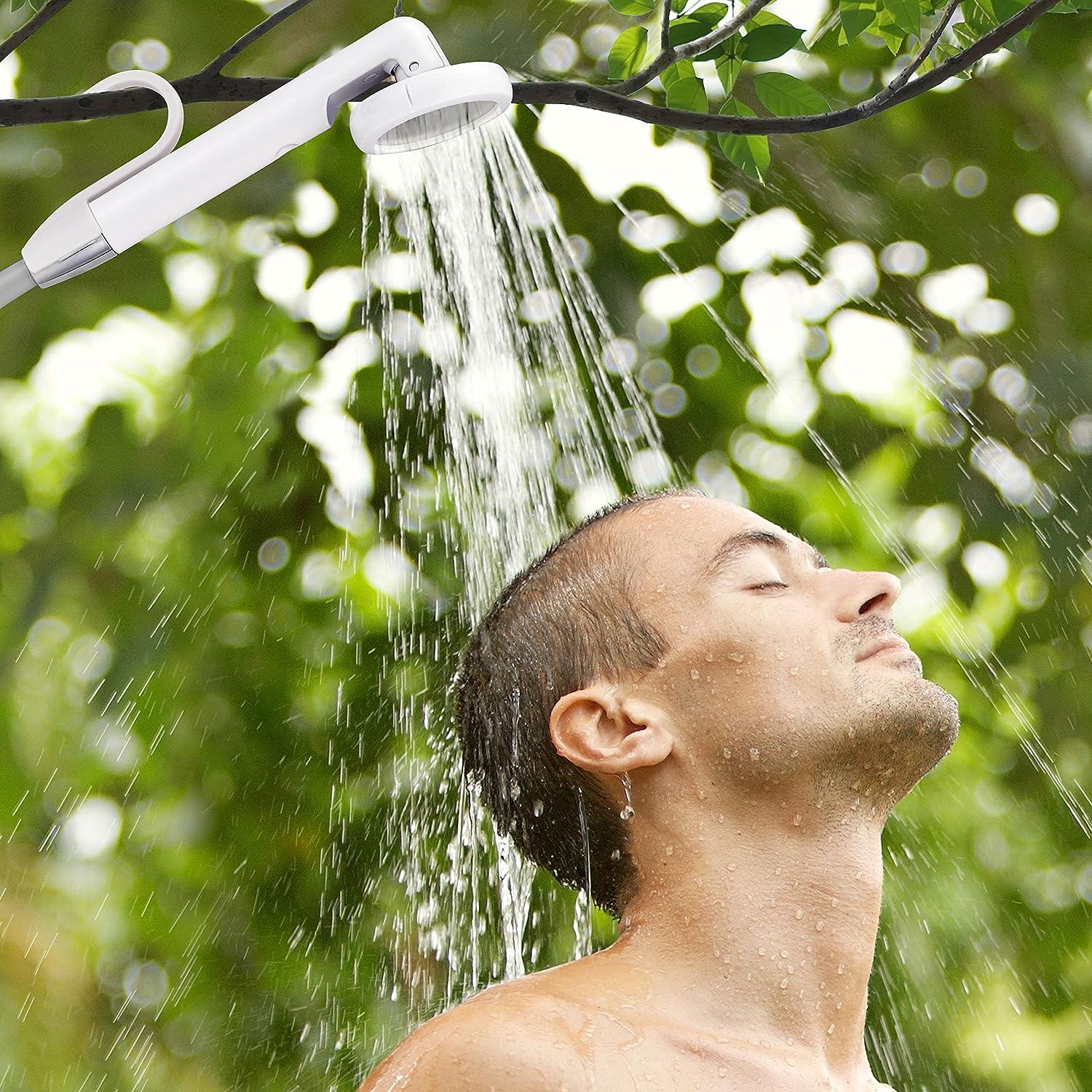 Ivation Portable Camping Shower Kit AllinOne Compact Outdoor Bath Set with Tiltable Shower