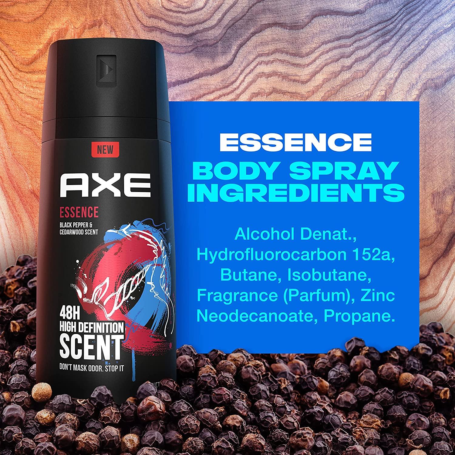 AXE Body Spray Deodorant For Long Lasting Odor Protection Essence Black