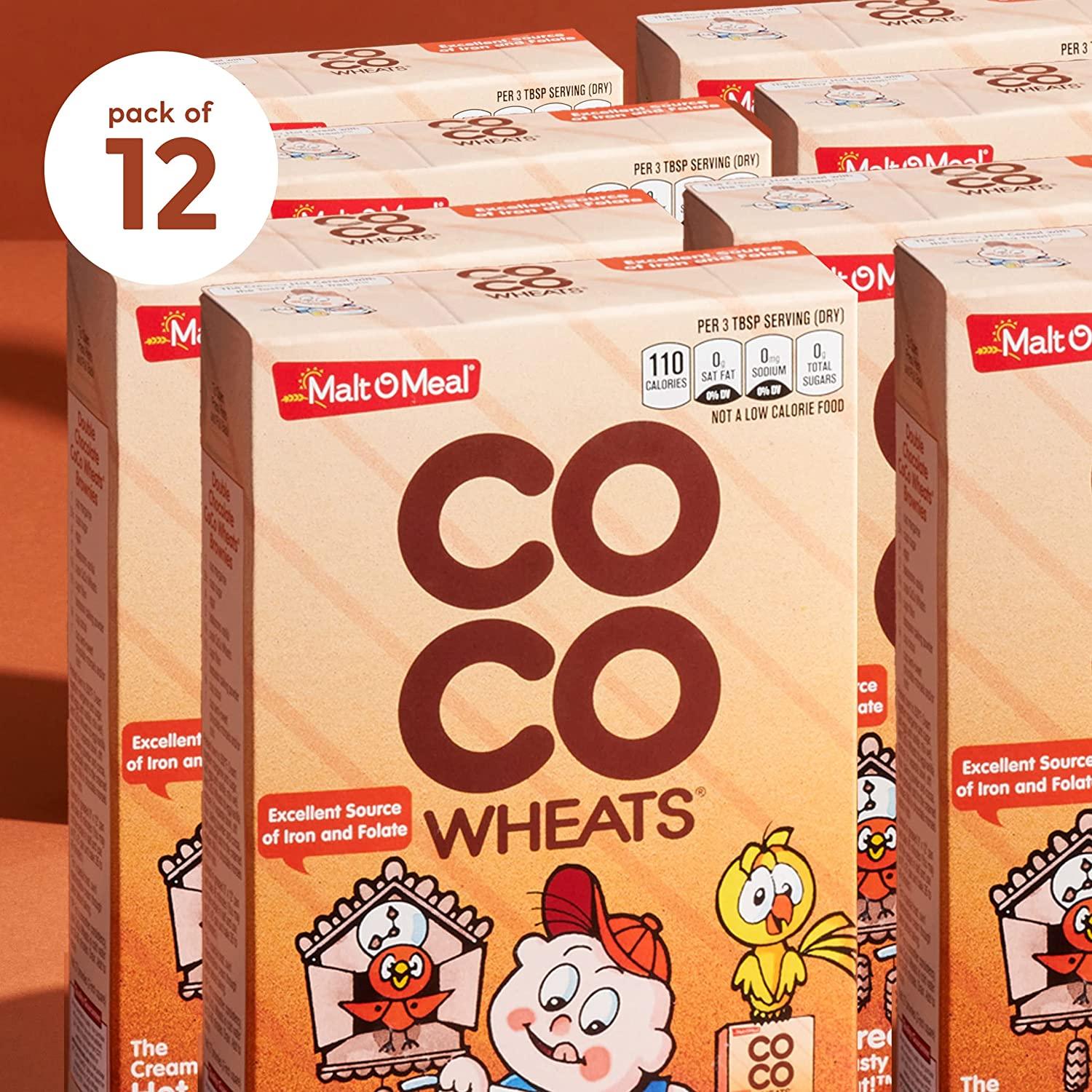 MaltOMeal Coco Wheats Hot Cereal 28 Oz (12 Pack) Quick Cooking