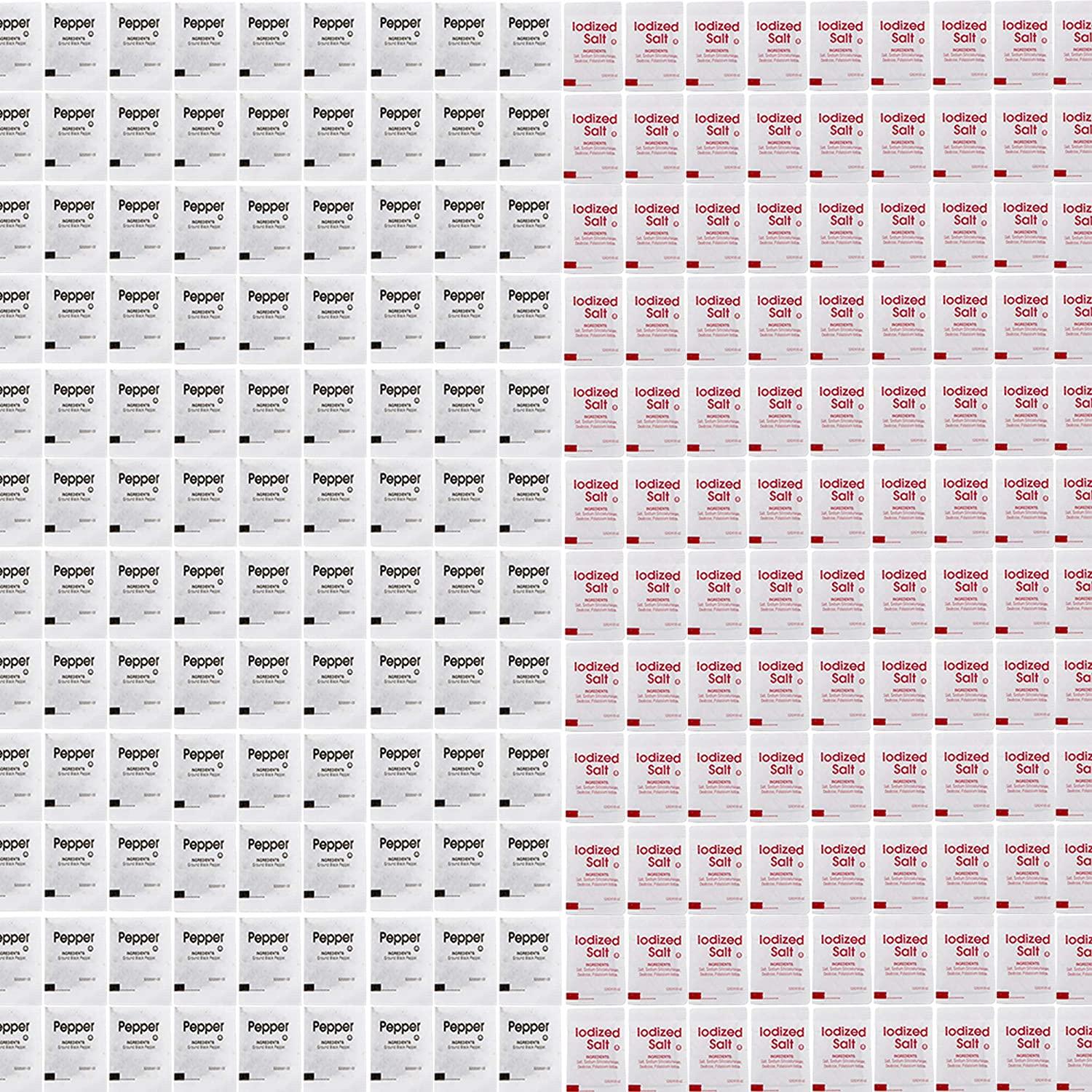 Bulk Individually Wrapped Salt and Pepper Packets 3000 Total (2000