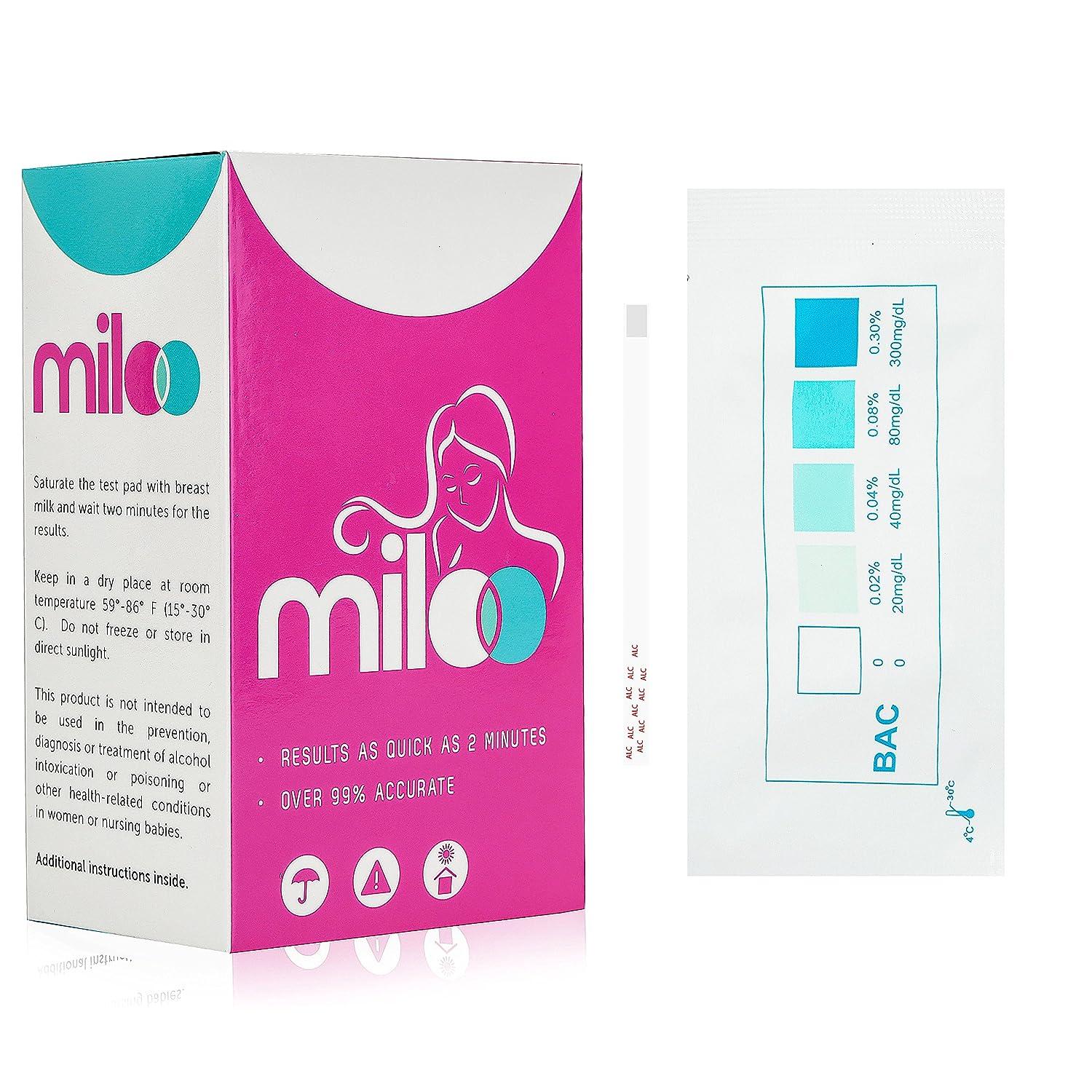Miloo Breastmilk Alcohol Test Strips 12 Pack Quick, Reliable