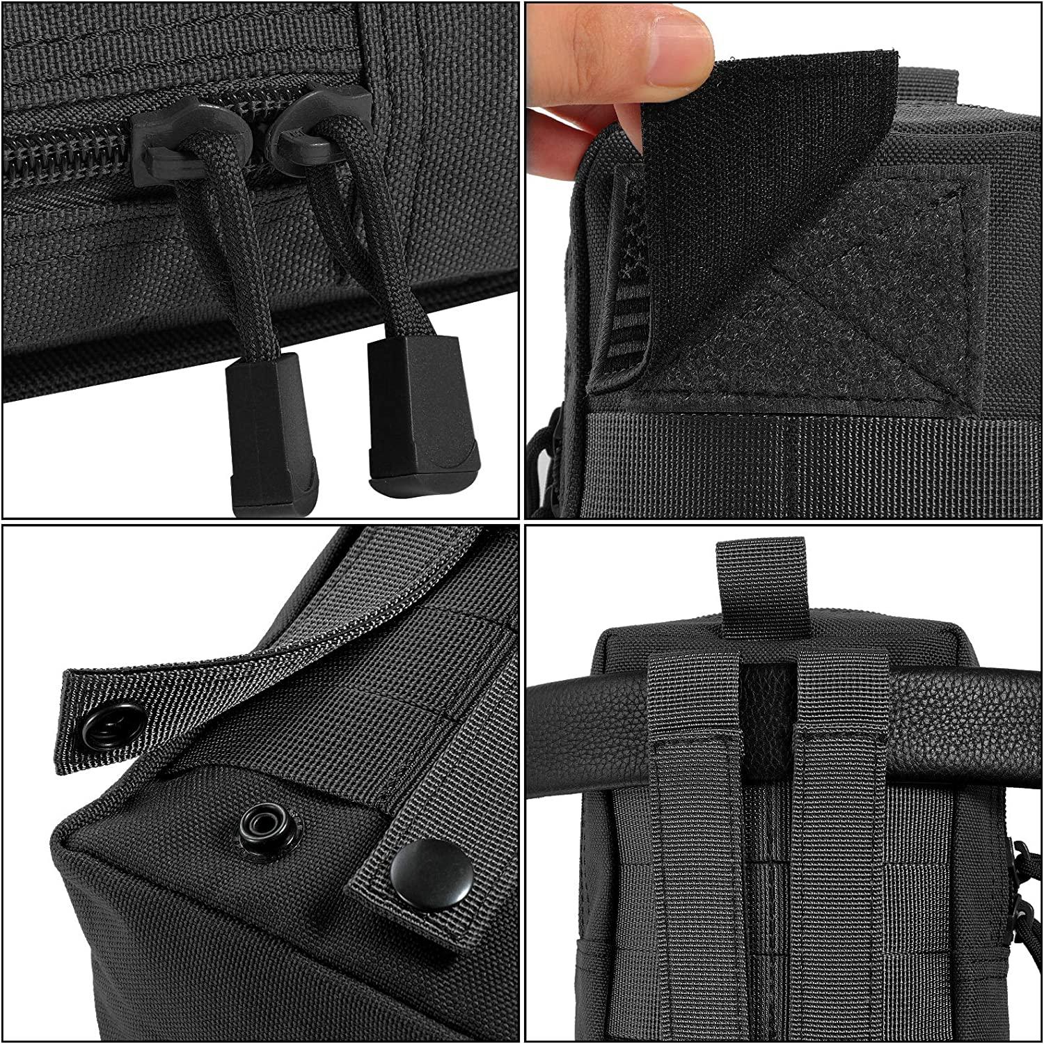 FRTKK 2 Pack Molle Pouches Tactical Compact WaterResistant EDC Pouch