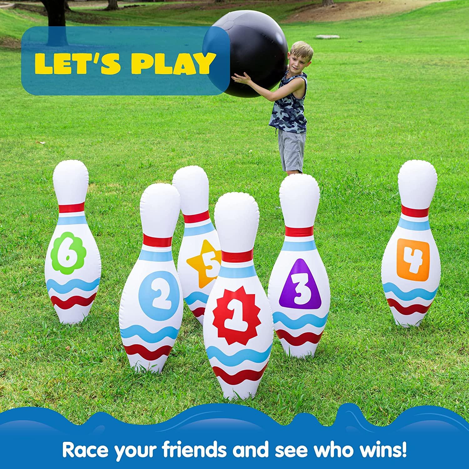 JOYIN Giant Inflatable Bowling Set for Kids and Adults, Christmas