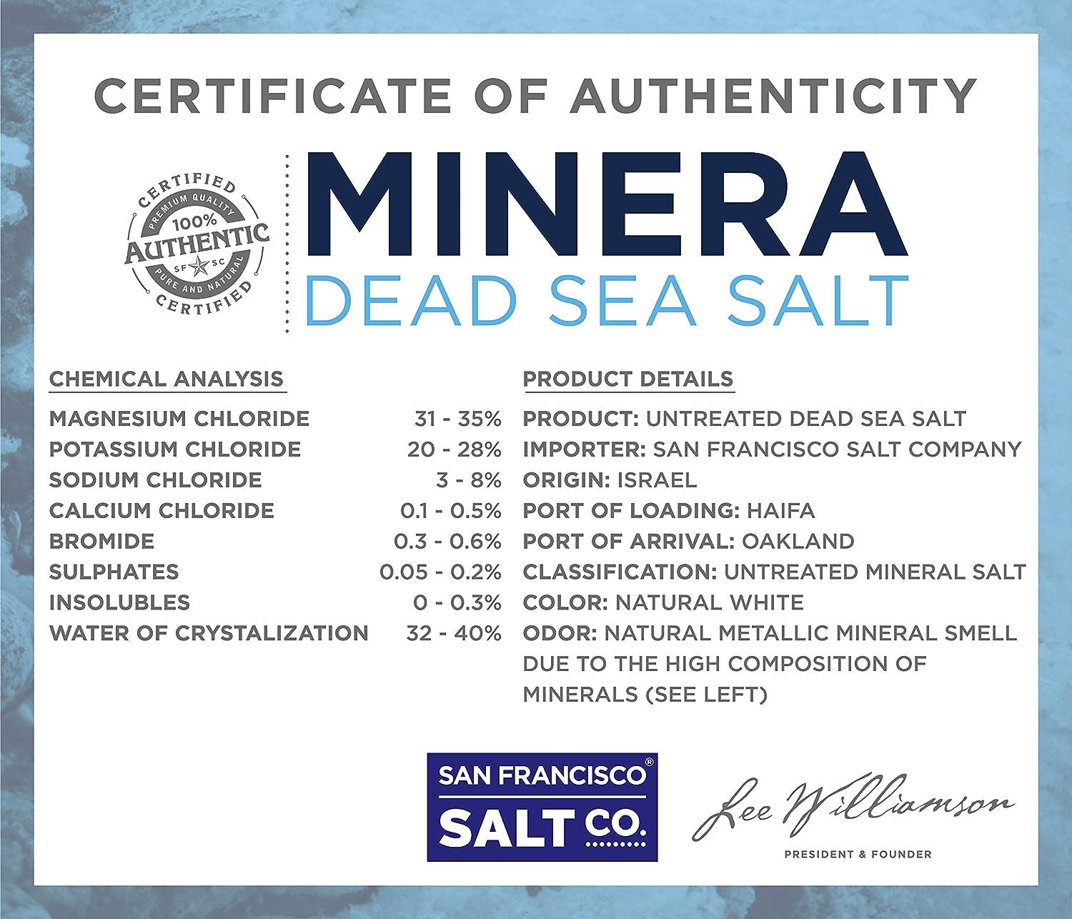 Minera Dead Sea Salt 5 lb. Coarse Grain Bulk Bag