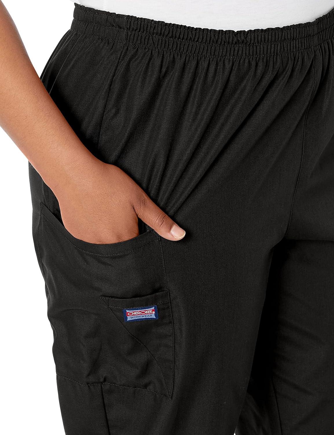 Scrub Pants for Women Workwear Originals Pull-On Elastic Waist 4200 X-Large  Black