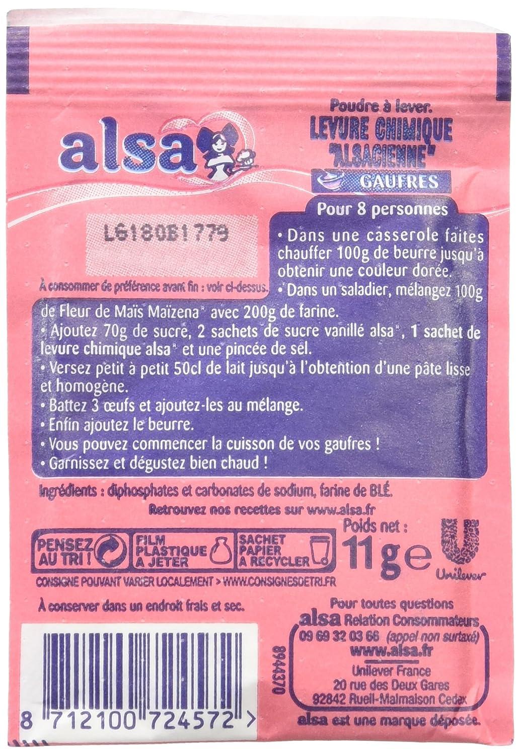 Alsa French (Cake) Baking Powder 0.39 oz, 8 Count