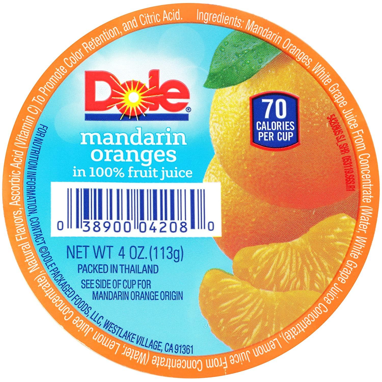Mandarin Orange Fruit Cup Calories