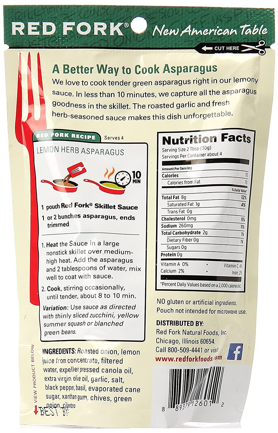 Red Fork Lemon Herb Asparagus Skillet Sauce 4 oz Savory Lemon Herb
