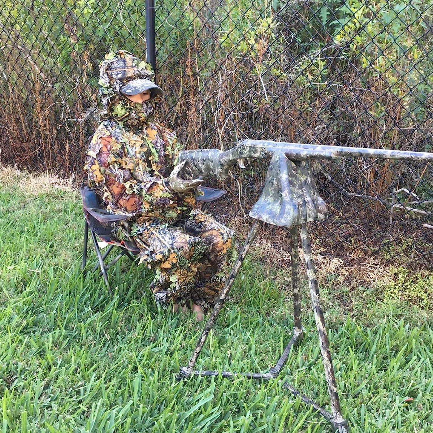 Ghillie Suit 3D Leafy Camo Suit Youth Adult Lightweight Hunting