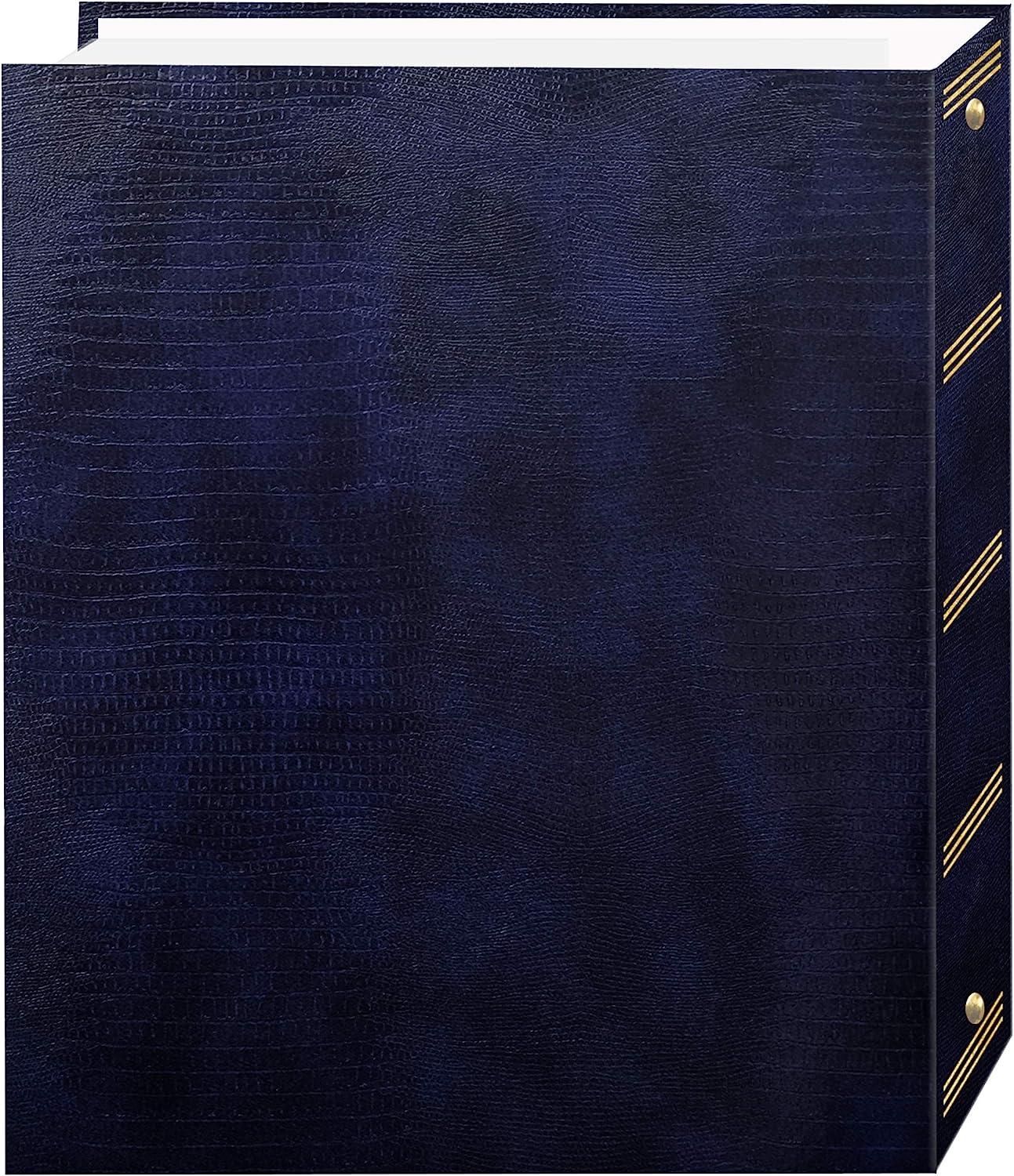 Pioneer Photo Albums Magnetic Self-Stick 3-Ring Photo Album 100 Pages (50  Sheets), Navy Blue Navy Blue Album