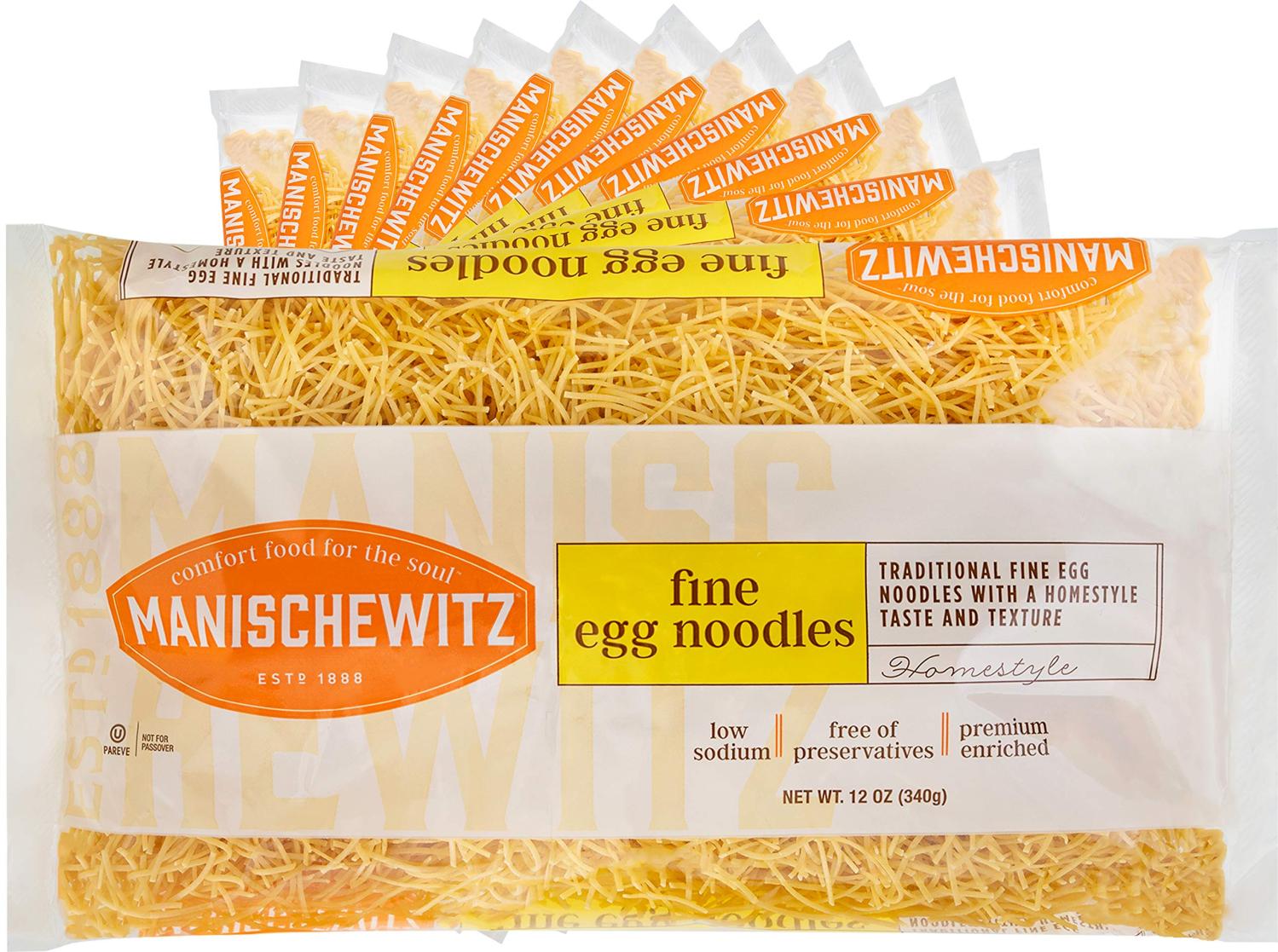Manischewitz Broad Egg Noodles, 12 oz (Pack of 12) main image 0