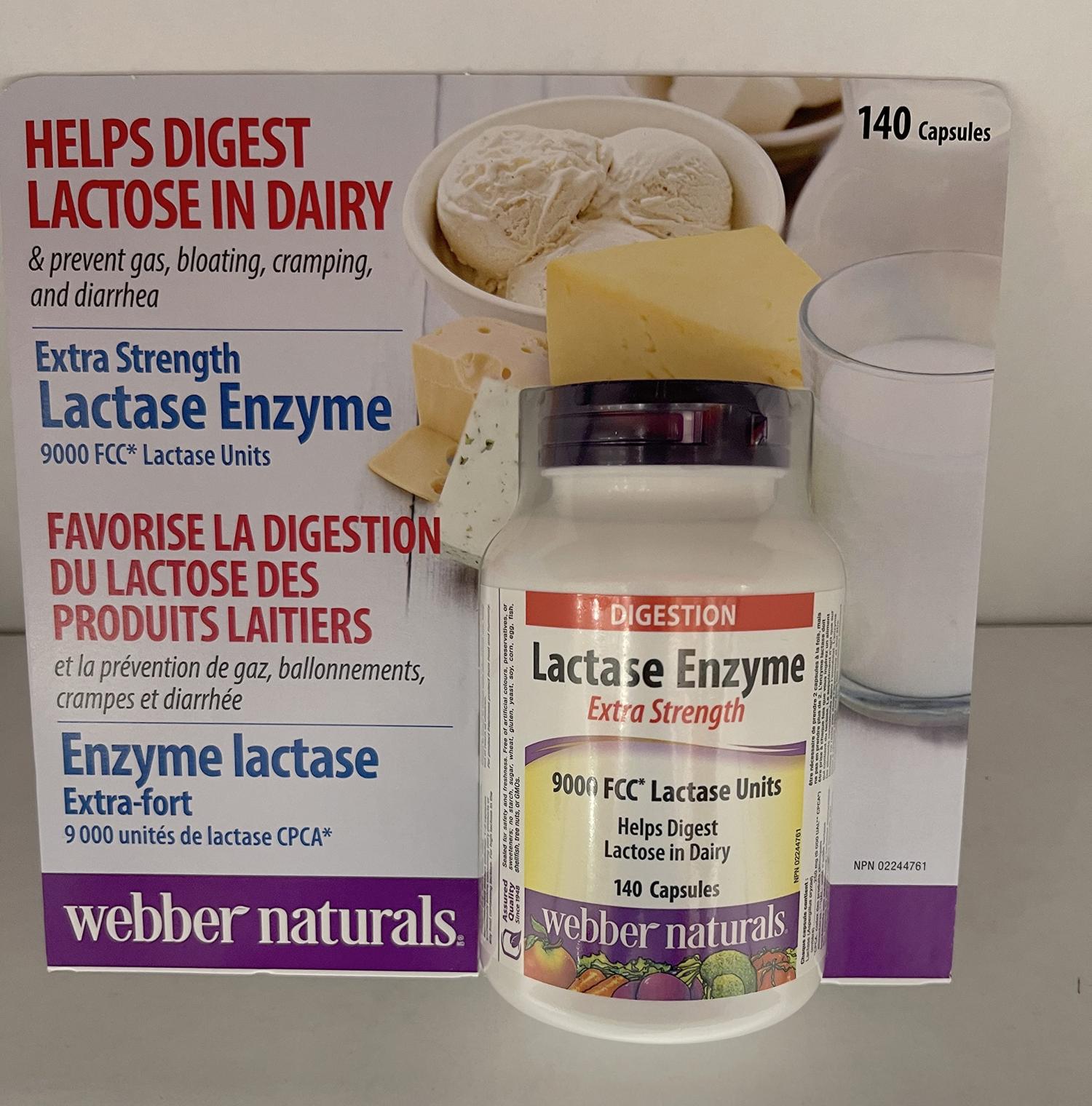 ber Naturals Lactase Enzyme Extra Strength 120 Capsules by ber