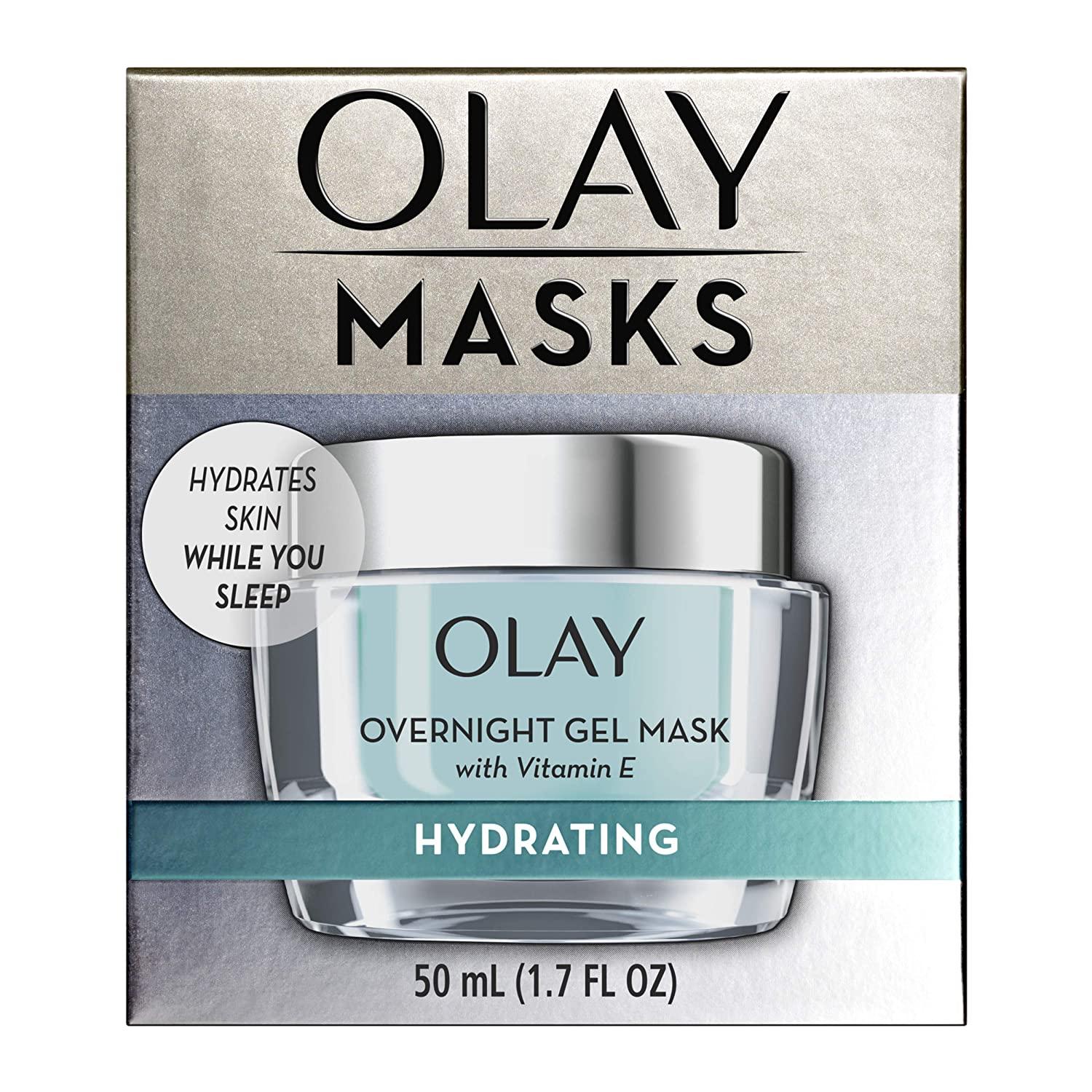 Olay Face Mask Gel Overnight Facial Moisturizer with Vitamin E and