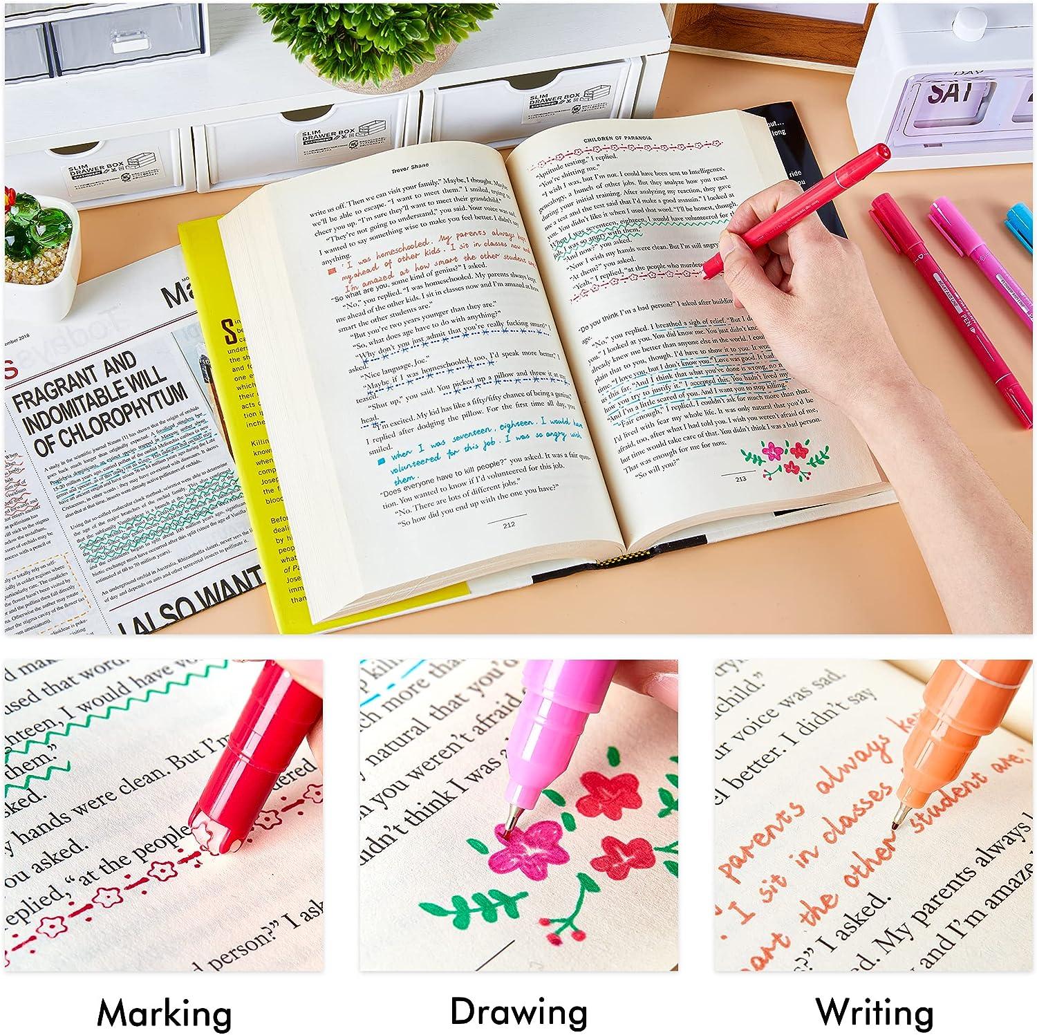 Erasable Colorful Markers for Kid Adult Coloring Book Journaling