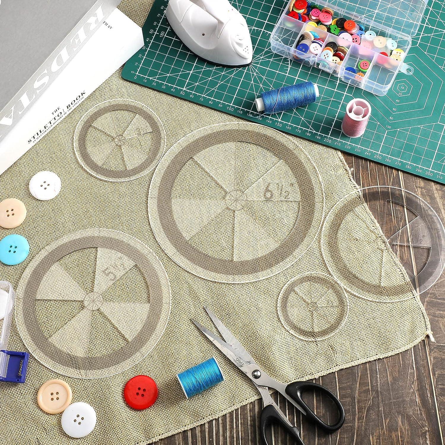 Circle Quilting Template Set 5 Pcs Circles Quilt Ruler for Quilting 5 Sizes