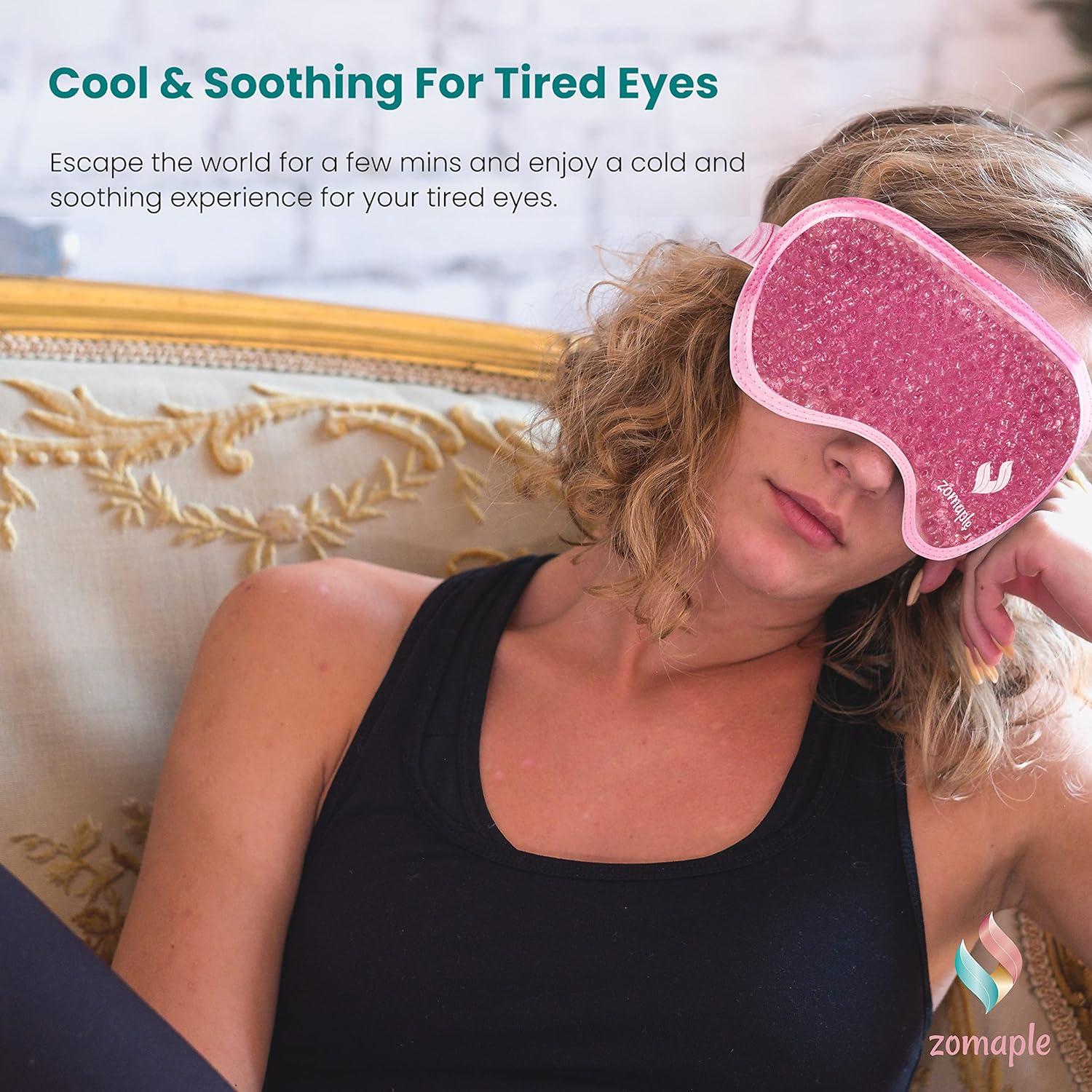 Zomaple Cooling Eye Mask Gel Compress for Pain Relief & Dark Circles