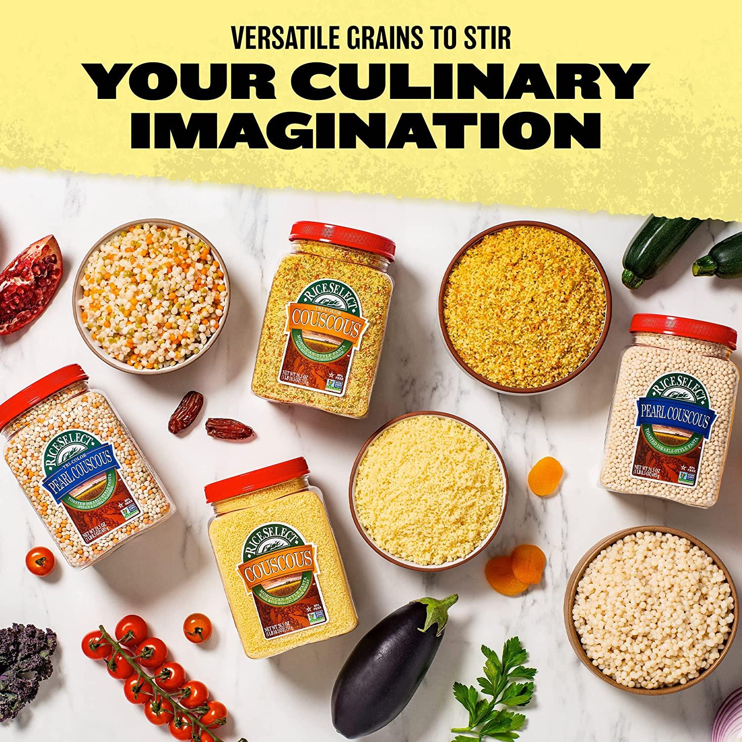 RiceSelect Couscous, MoroccanStyle NonGMO and Vegan Couscous Pasta