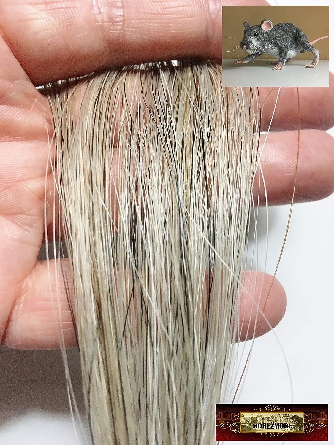 Real Horse Hair Grey for Needle Felting Whiskers MOREZMORE