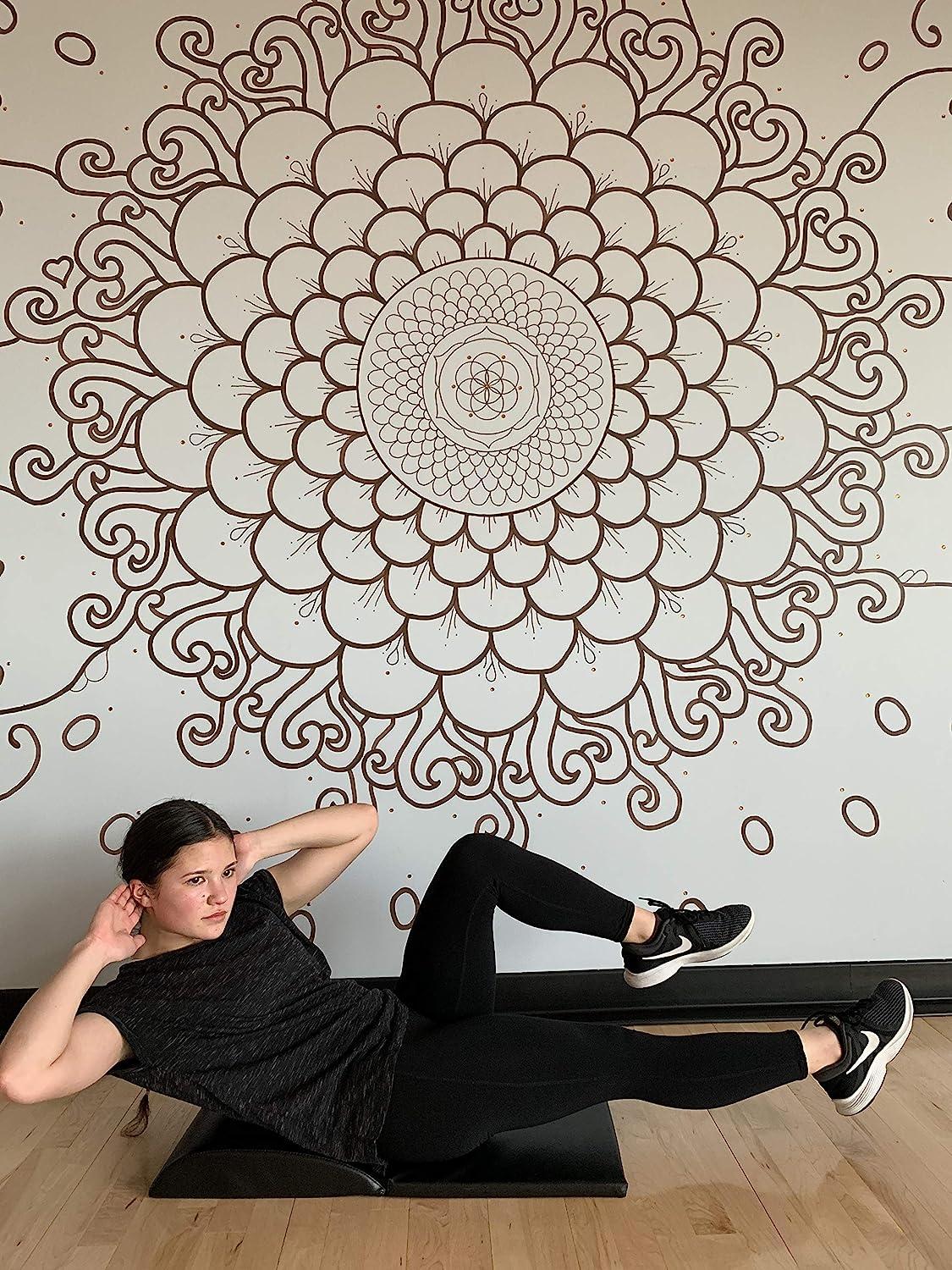 Ab Mat with Tailbone Protector Full Range of Motion Ab Trainer for Sit Ups and Ab Workouts