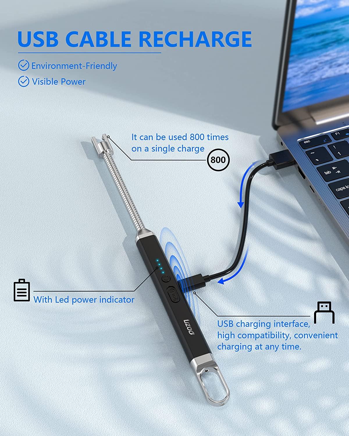 Candle Lighter, Upgraded USB Electric Lighter, Rechargeable Arc Lighter