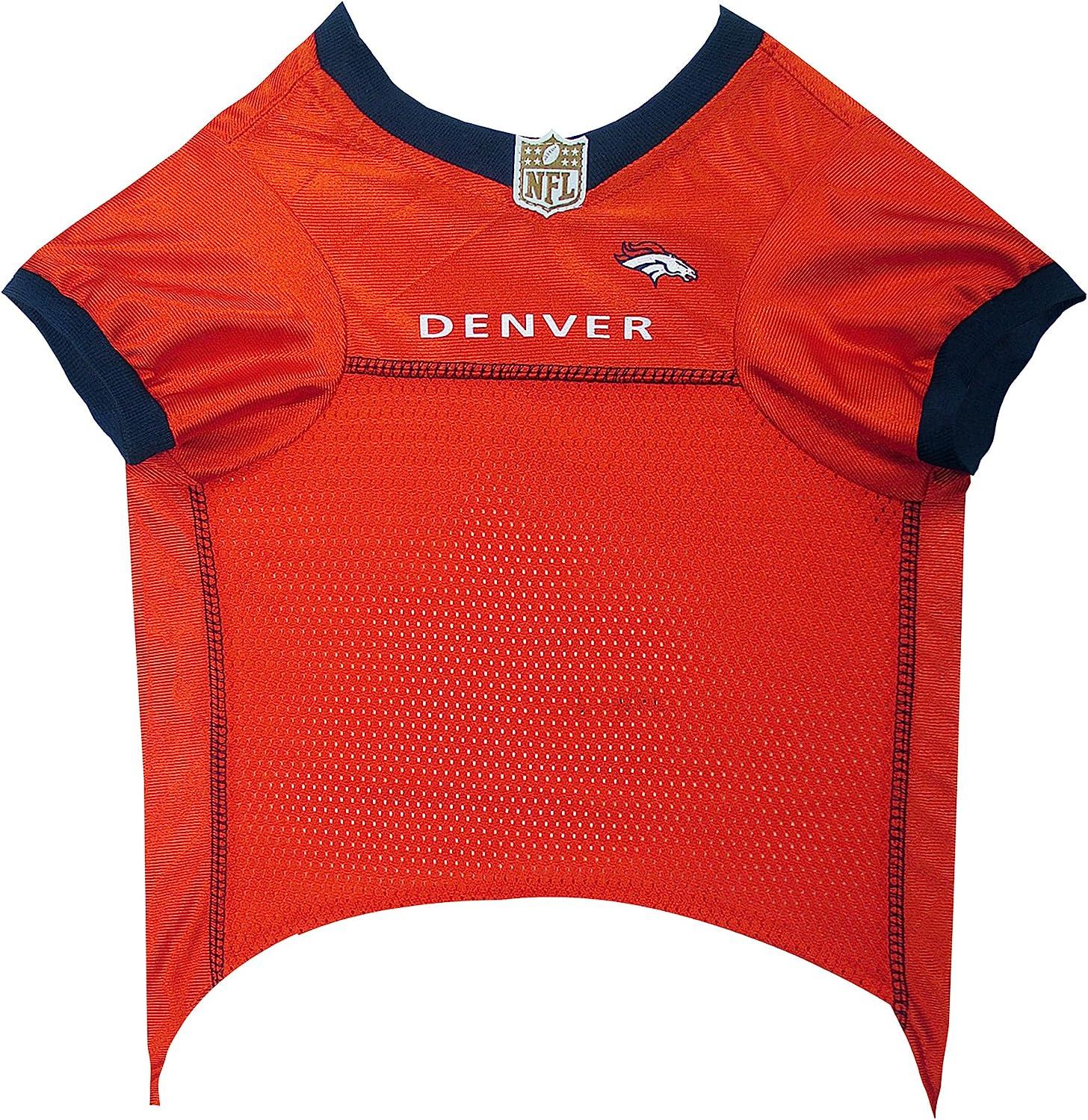 NFL Denver Broncos Dog Jersey, Size: XX-Large. Best Football Jersey Costume  for Dogs & Cats. Licensed Jersey Shirt.