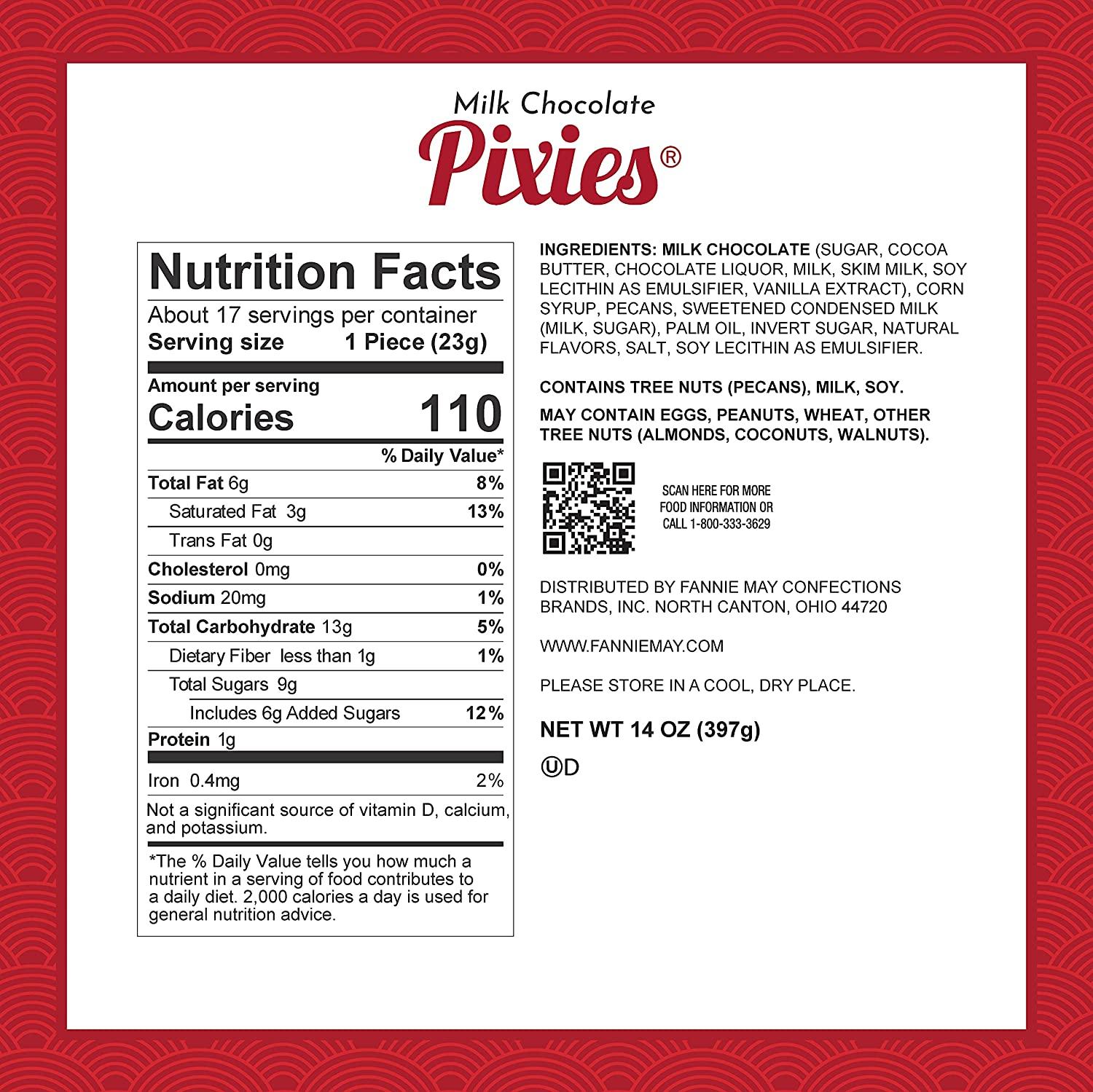 Fannie May Pixies Milk Chocolate Covered Caramel with Pecans Gift Box