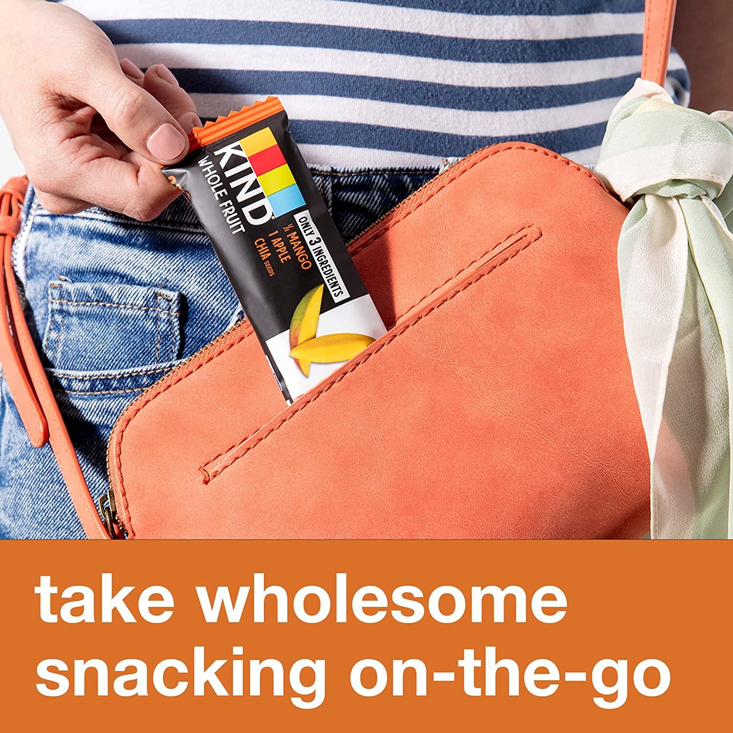 KIND Whole Fruit Bars Gluten Free No Sugar Added 1.2oz Mango Apple Chia